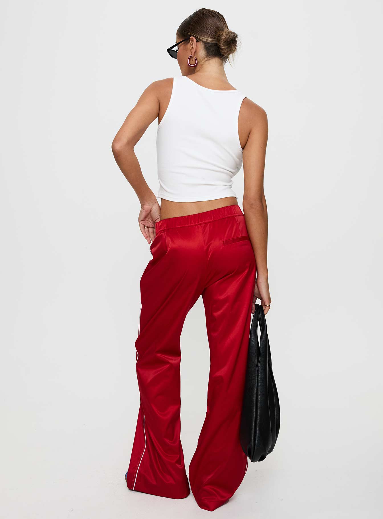 Travalta Satin Track Pant Red、mySite、solidvoid