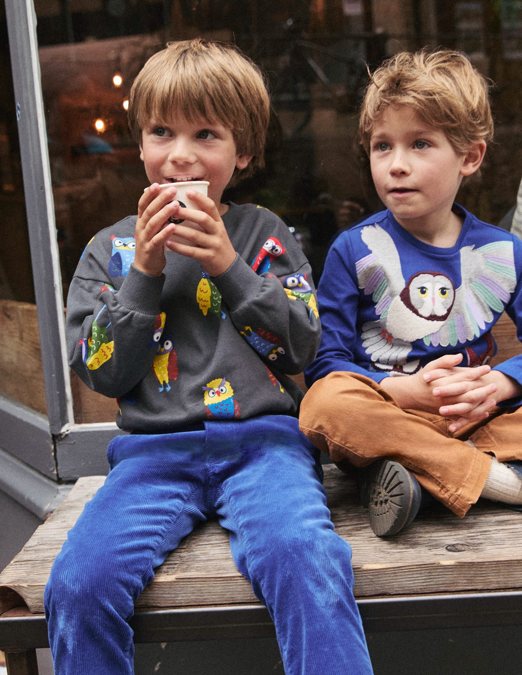  Printed Sweatshirt-Dude Owls、mySite、ashleygrahame