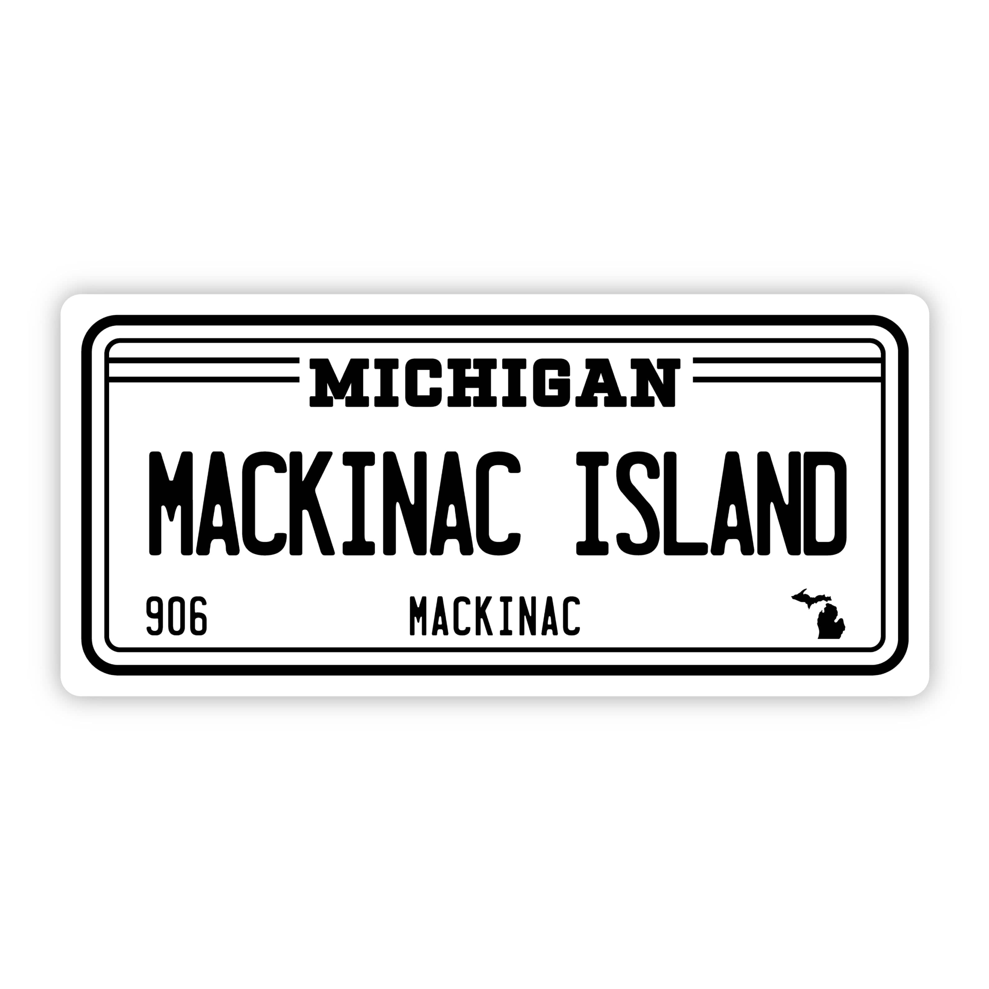  Mackinac Island Michigan 906 Bumper Sticker (5 inch)、mySite、elrpsem3k