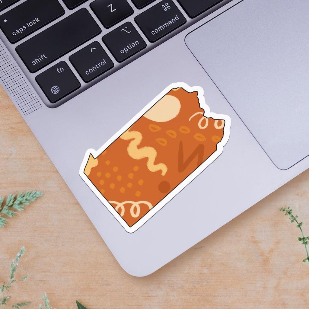  Pennsylvania Orange Abstract Sticker、mySite、elrpsem3k