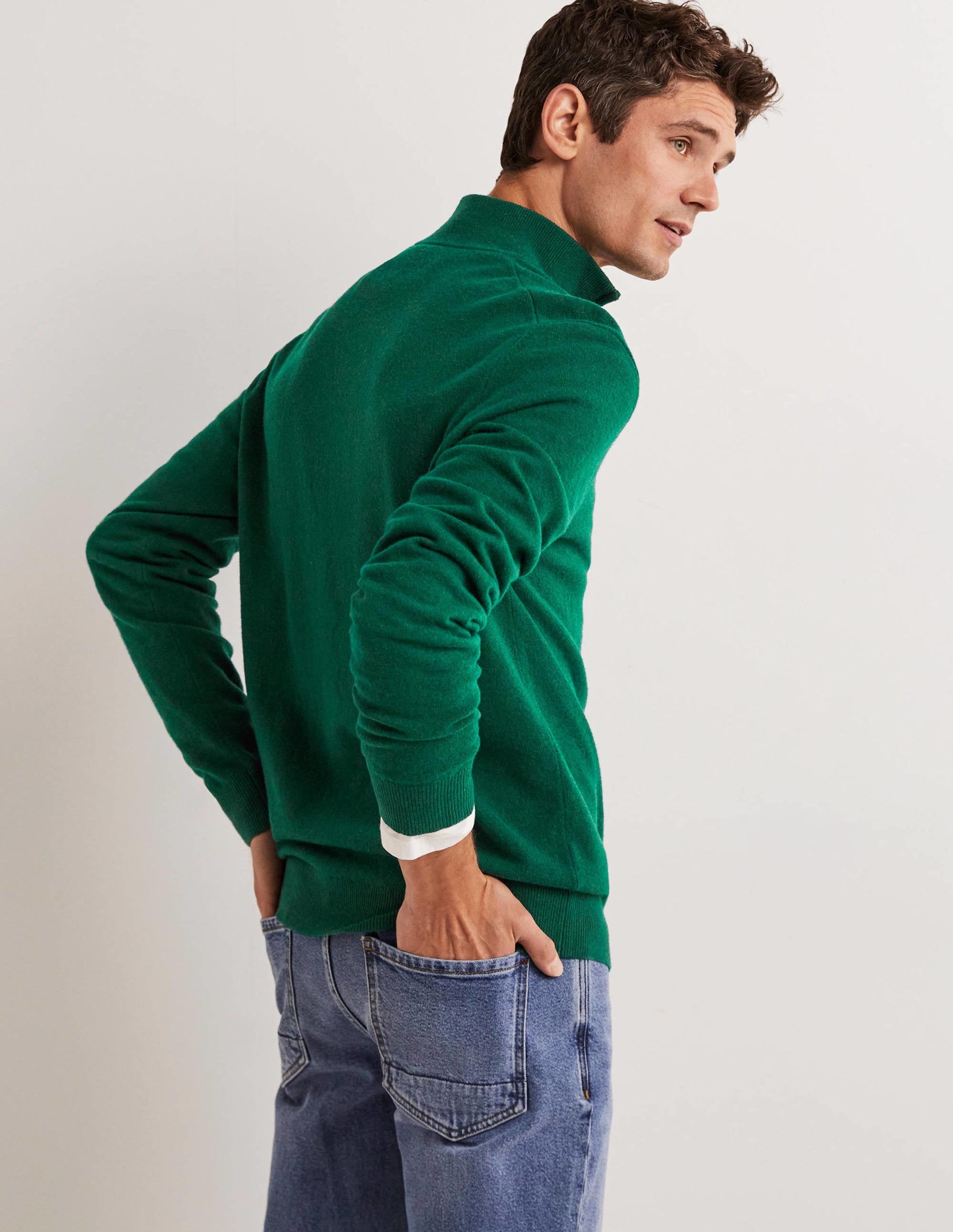  Lambswool Half-Zip-Forest Green、mySite、ashleygrahame