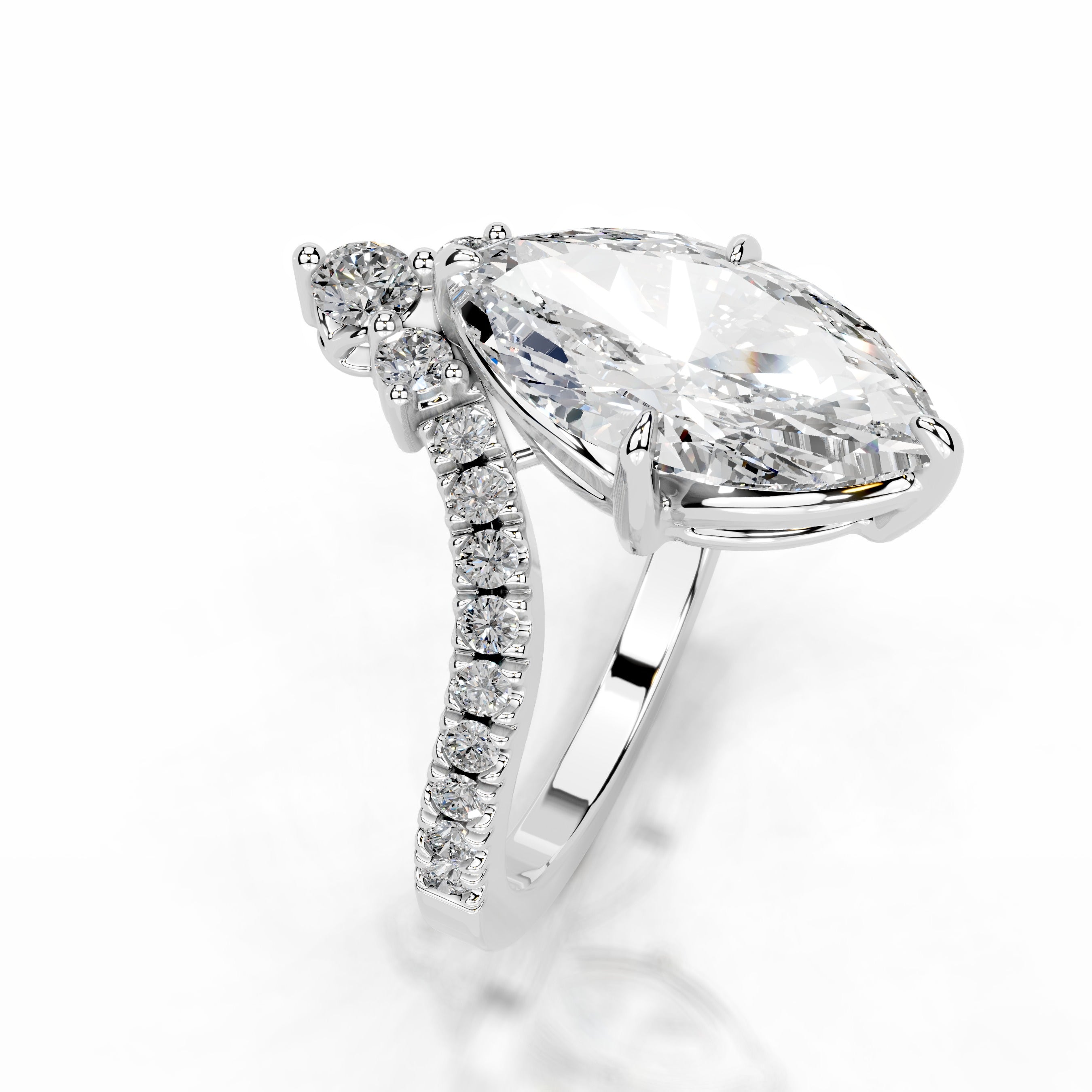 Tia Diamond Engagement Ring - 18K White Gold、mySite、hinf8tx79