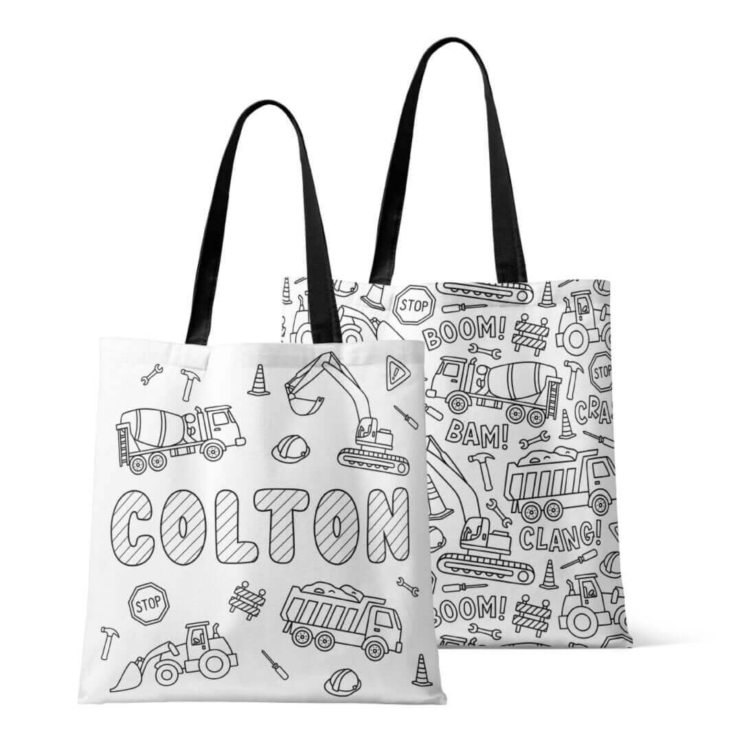  Colorable Personalized Tote Bags | Construction Zone、mySite、layawaytickets