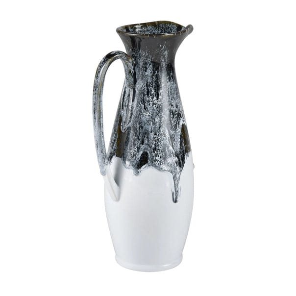 Gallemore Decorative Hand-Applied Glazed Ceramic Pitcher、mySite、g9winljtr