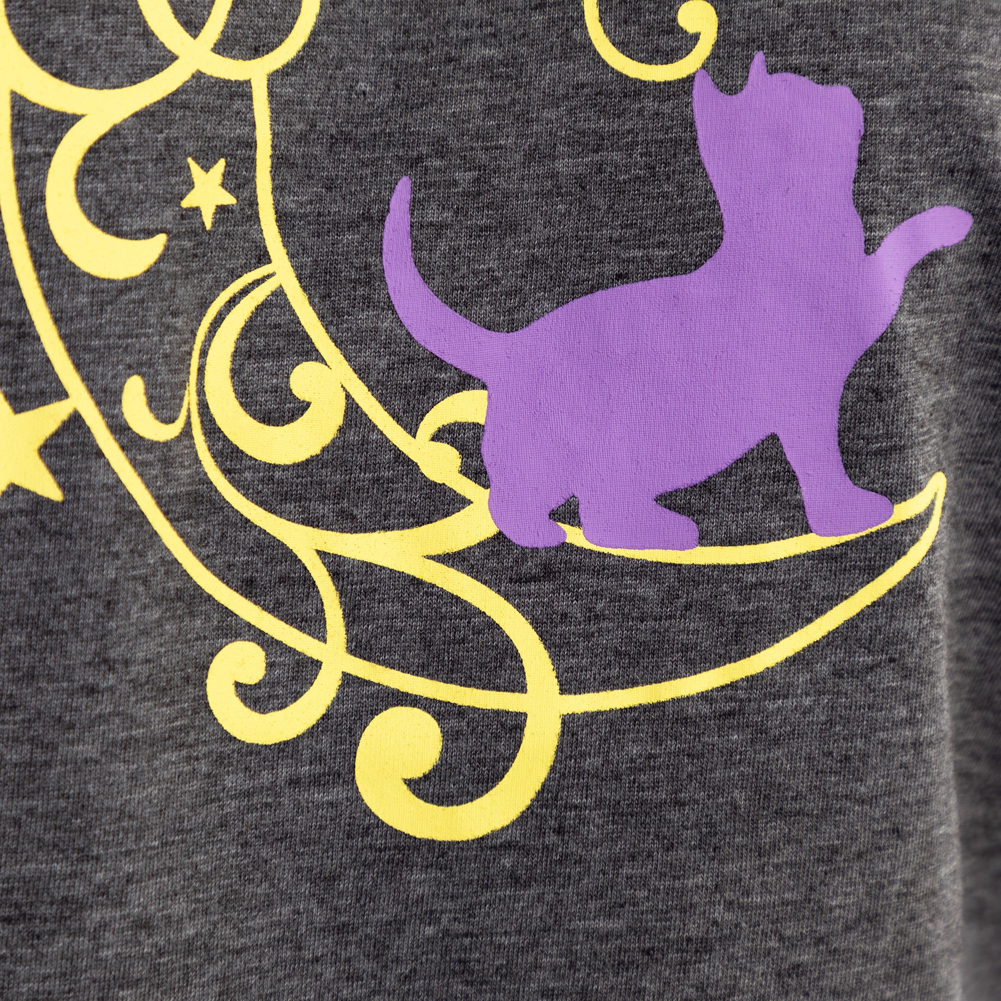 Kittens & Moon Long Sleeve Heathered Tee、mySite、camillekostekn