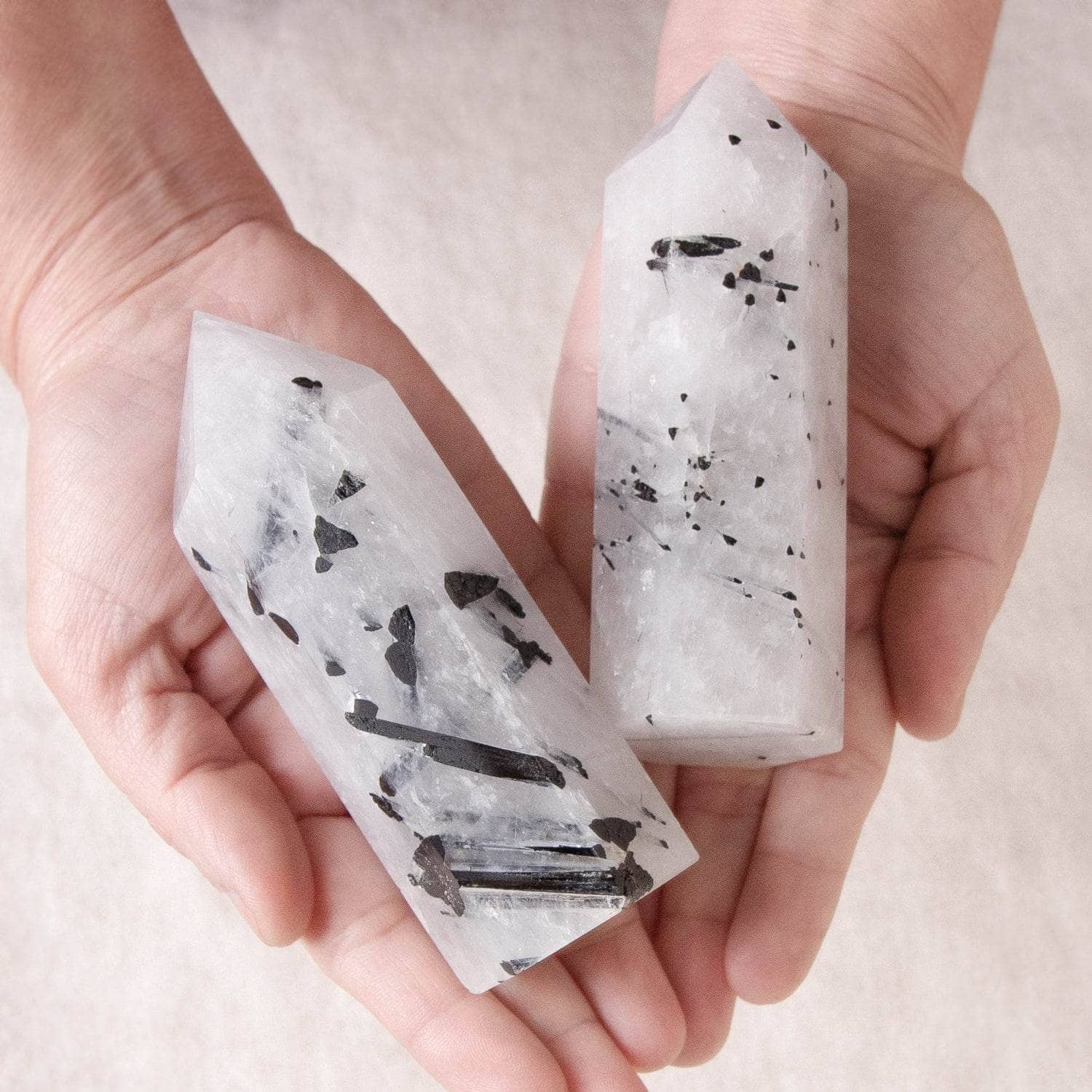 Black Rutilated Quartz Tower - AAA Premium Quality、mySite、hinf8tx79