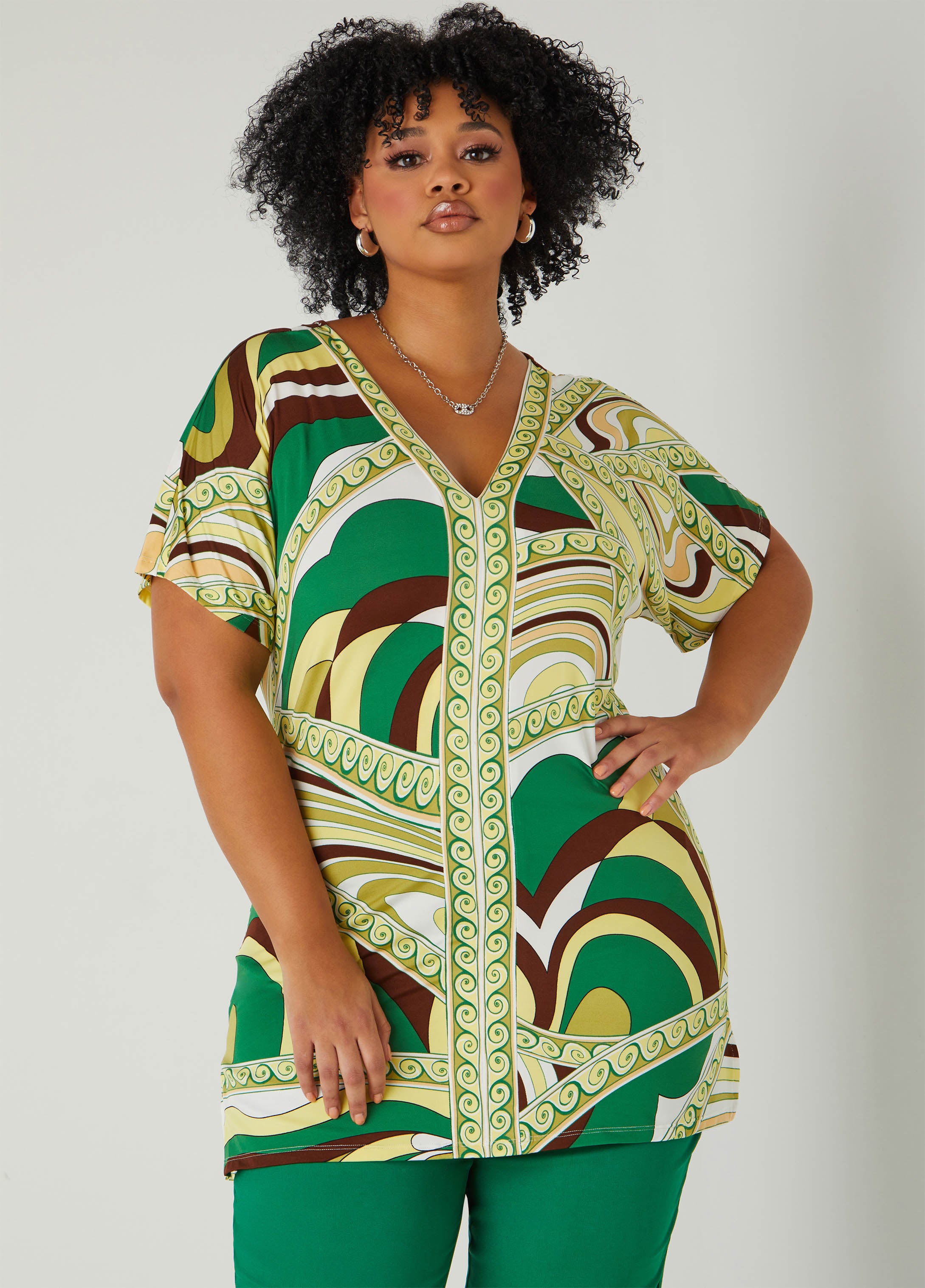 Scarf Print Knit Top、mySite、bengalsvssteelers