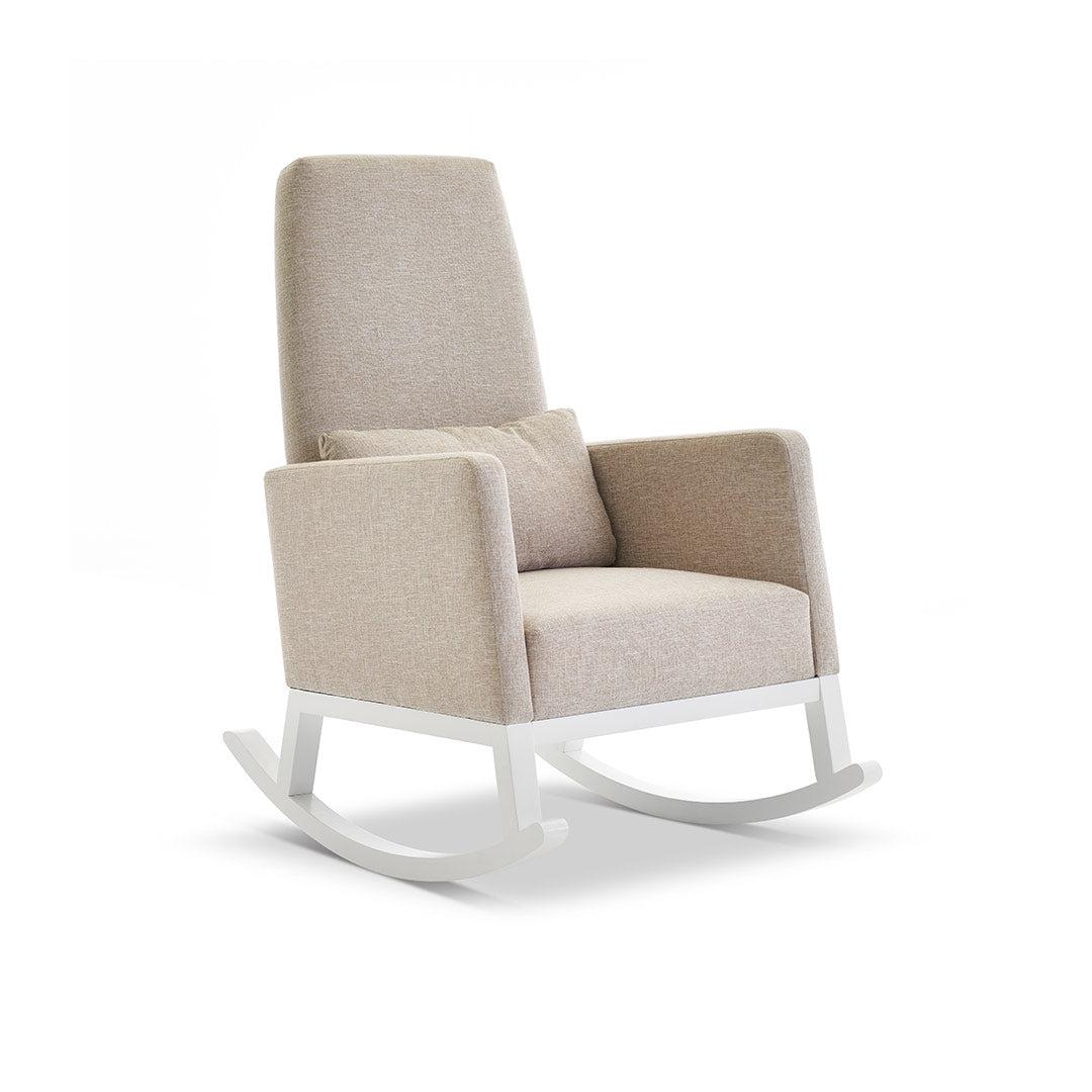 Obaby High Back Rocking Chair - White + Oatmeal、mySite、merchandisen