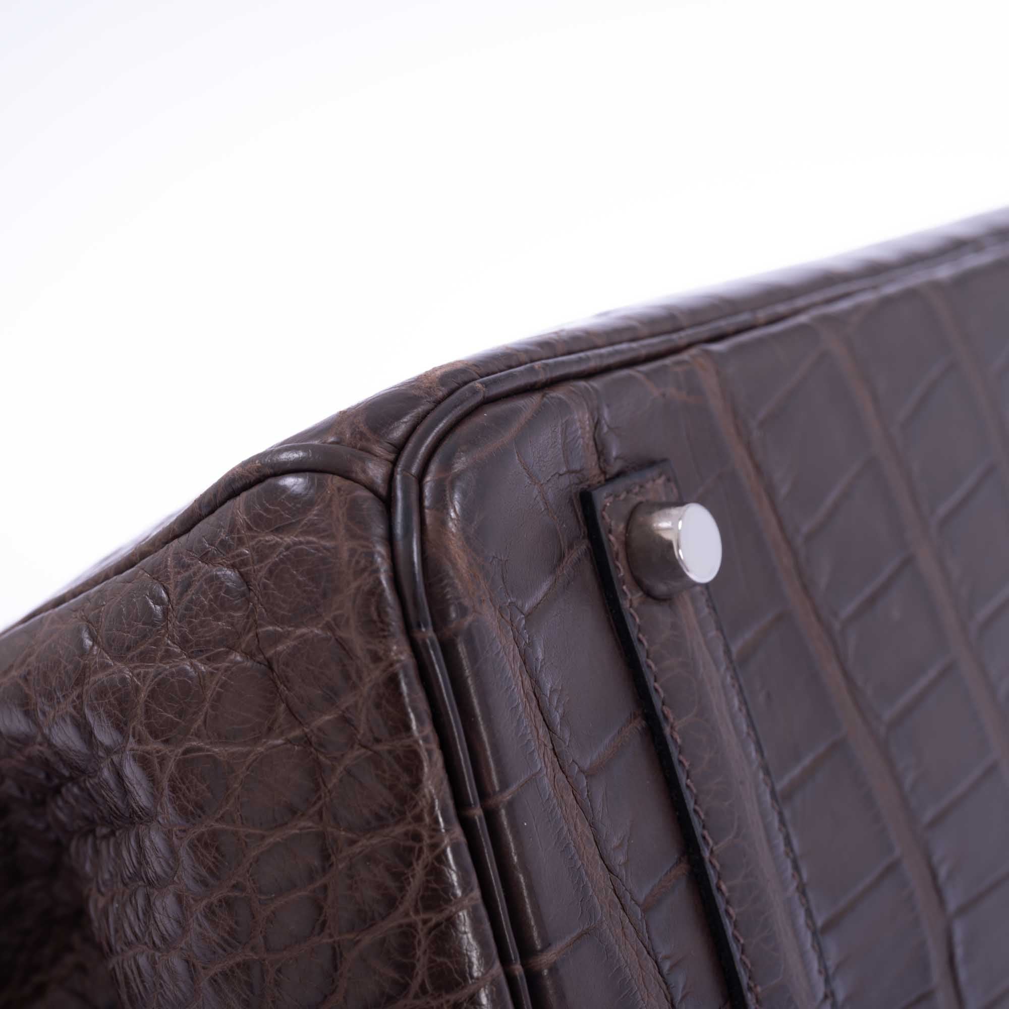 Hermès Birkin 35 Chocolate Matte Alligator Palladium Hardware、mySite、garminoutage.com