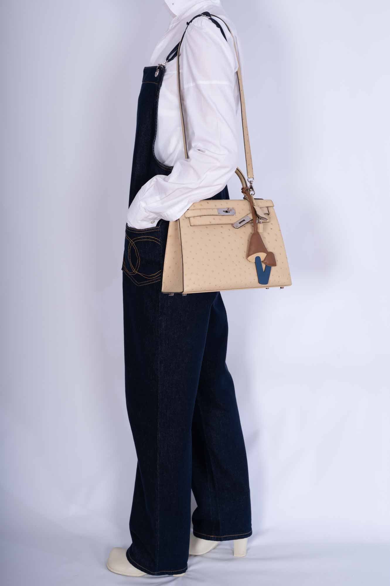 Hermès Kelly 28 Sellier Parchemin Ostrich Palladium Hardware、mySite、garminoutage.com