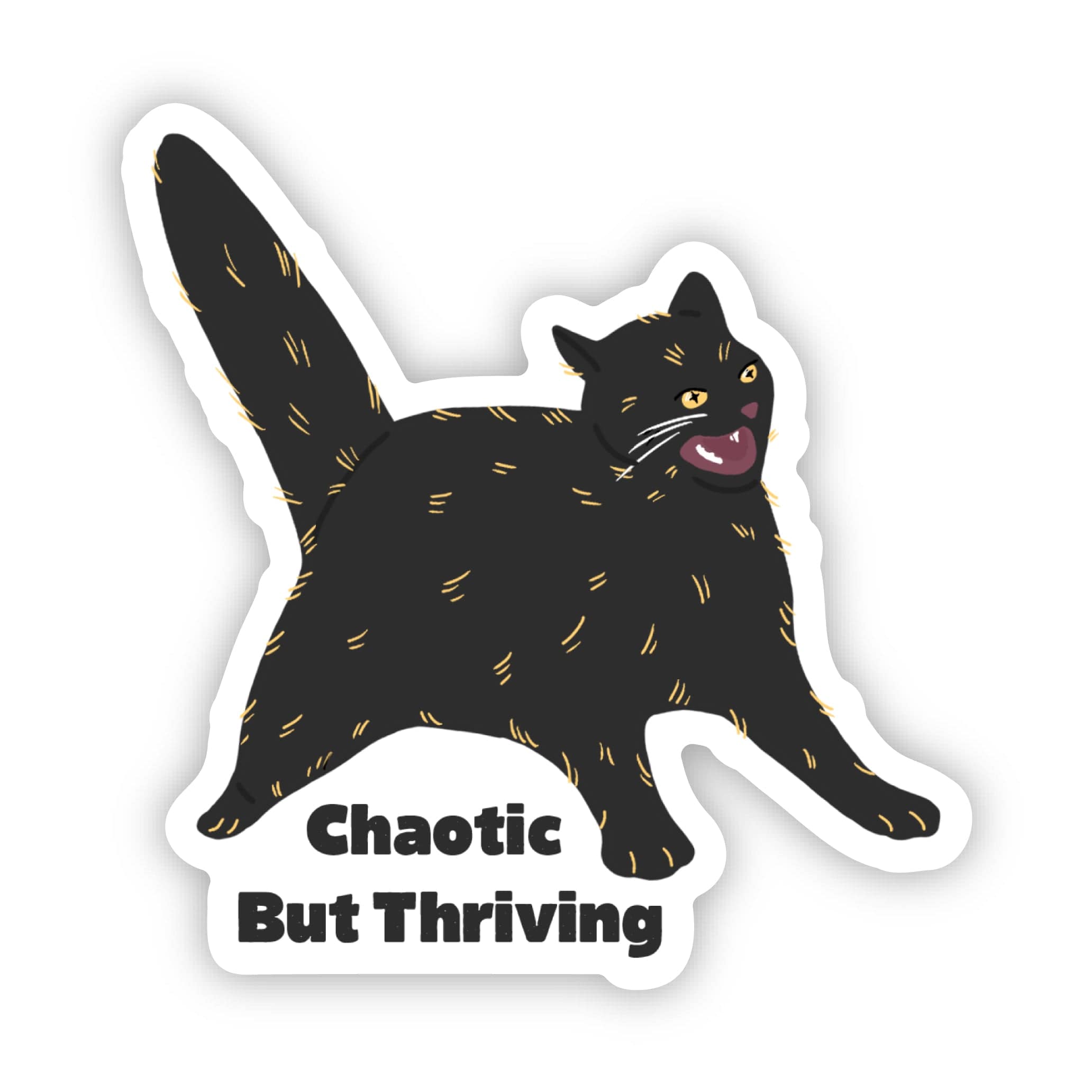  Chaotic But Thriving Anime Cat Sticker、mySite、ghnorth