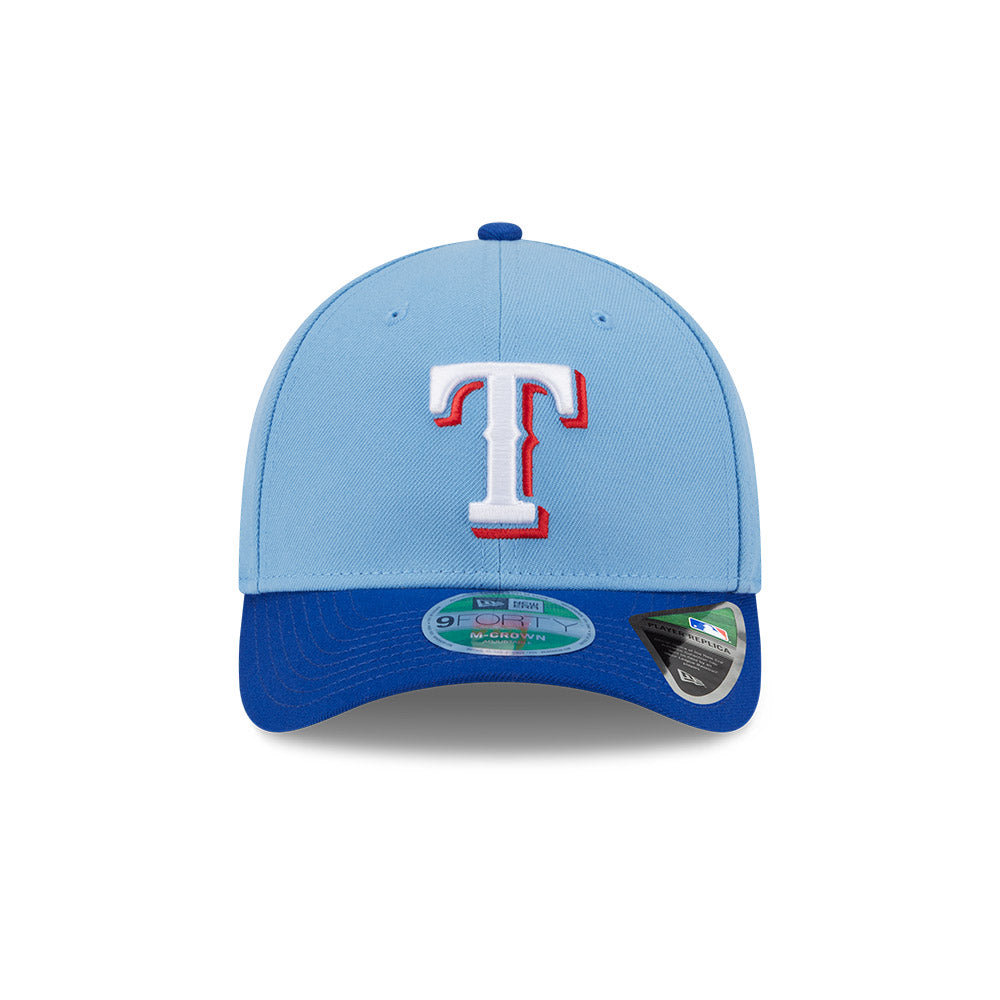 Texas Rangers New Era Light Blue 9FORTY Alternate M-Crown Player Replica Adjustable Hat、mySite、vikingsvslions