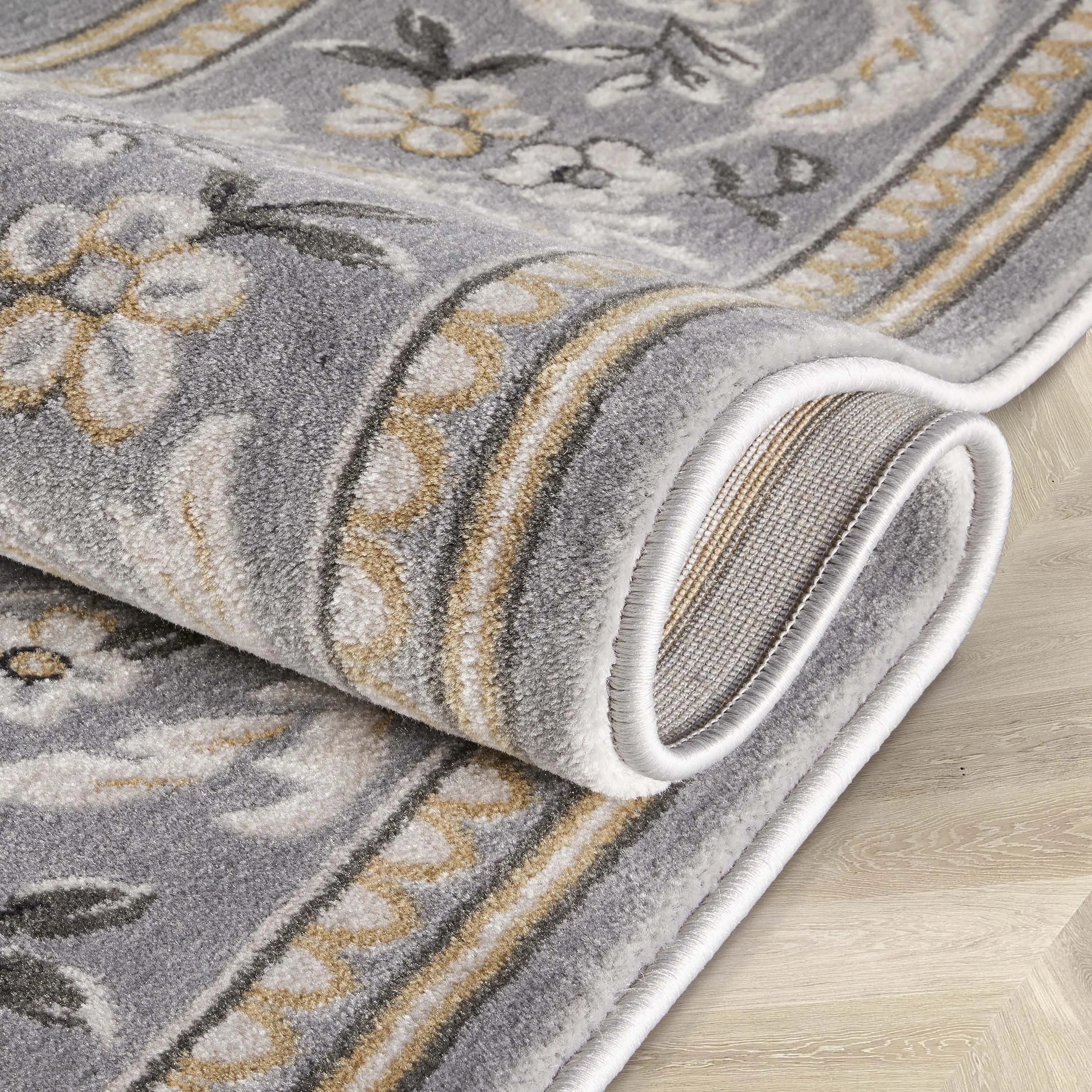 Fleur De Lis Grey Traditional Rug、mySite、gigharbornorthrealestate