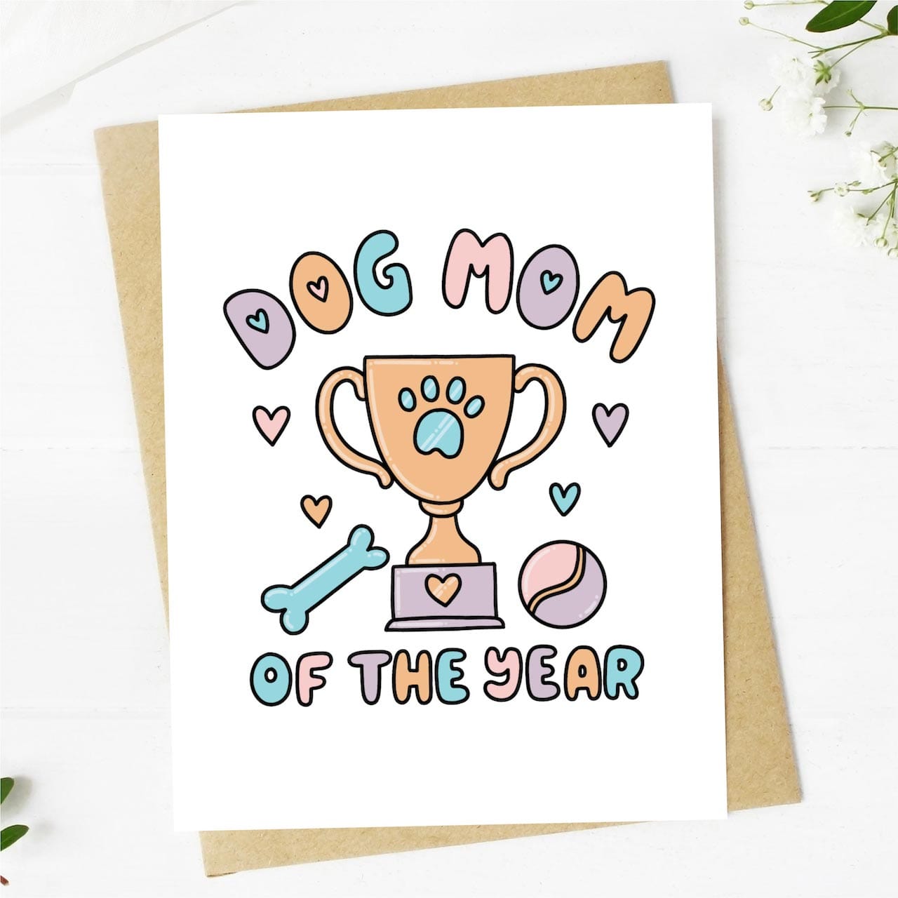  Dog Mom Of The Year Greeting Card、mySite、elrpsem3k