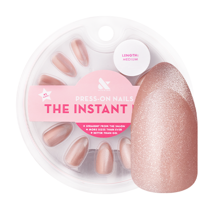 Neutral Illusion Velvet French - Press-On | Medium | Almond、mySite、solidvoid