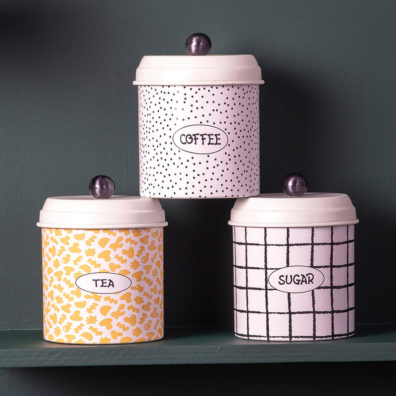 Stainless Steel Kitchen Jar Canister Set | Multicolour | Set of 3、mySite、camillekostekn
