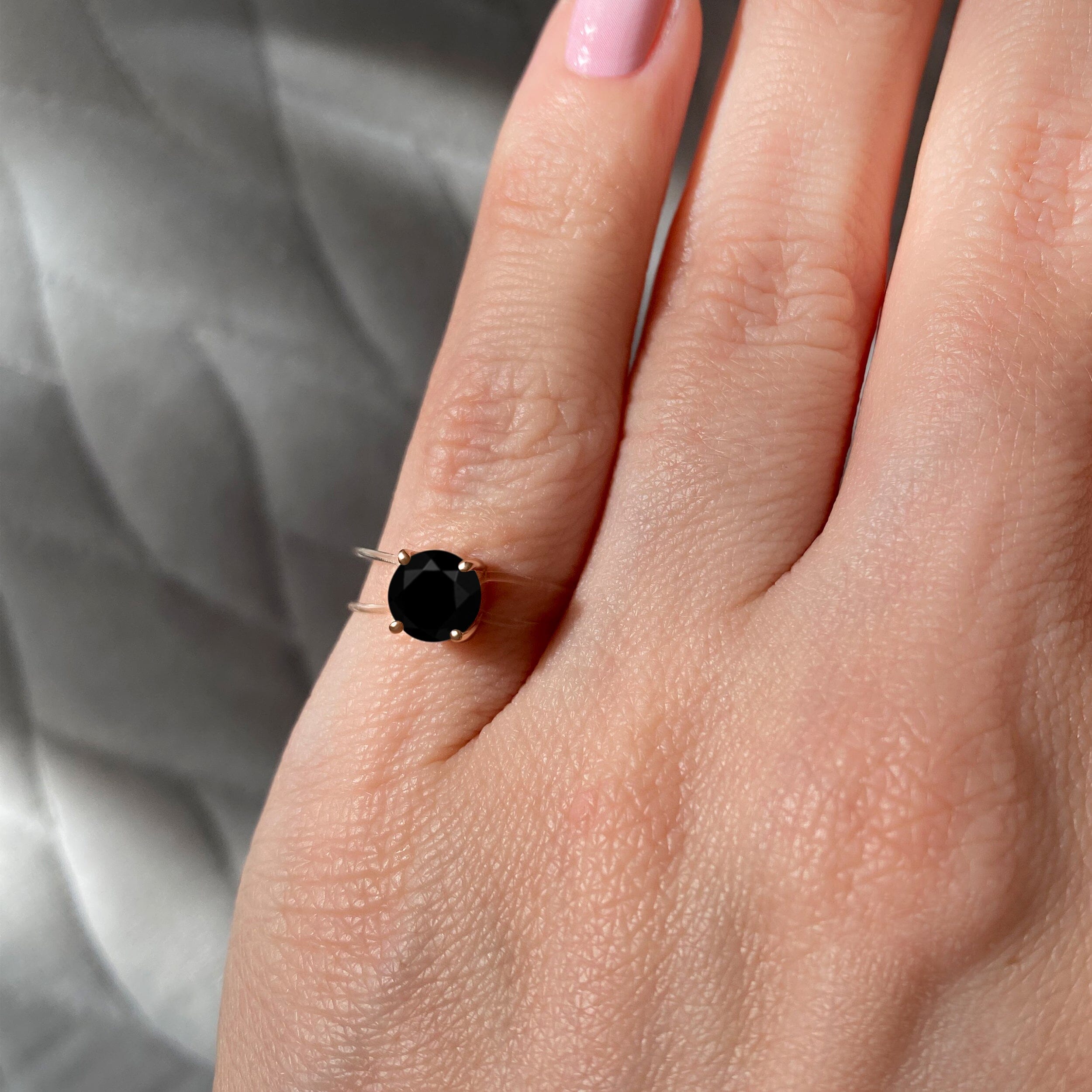 Black Obsidian Ring - Floating Gem、mySite、hinf8tx79