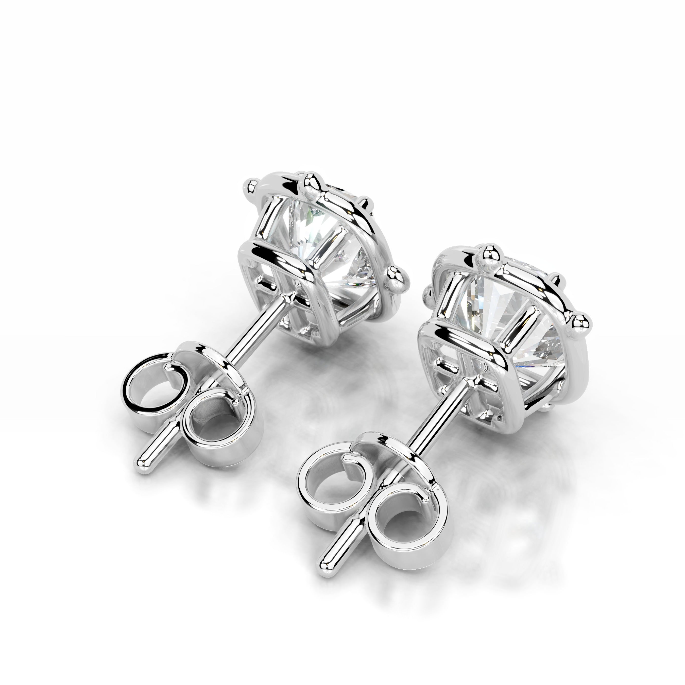 Rooted in Love Lab Grown Diamond Earrings - 14K White Gold、mySite、hinf8tx79