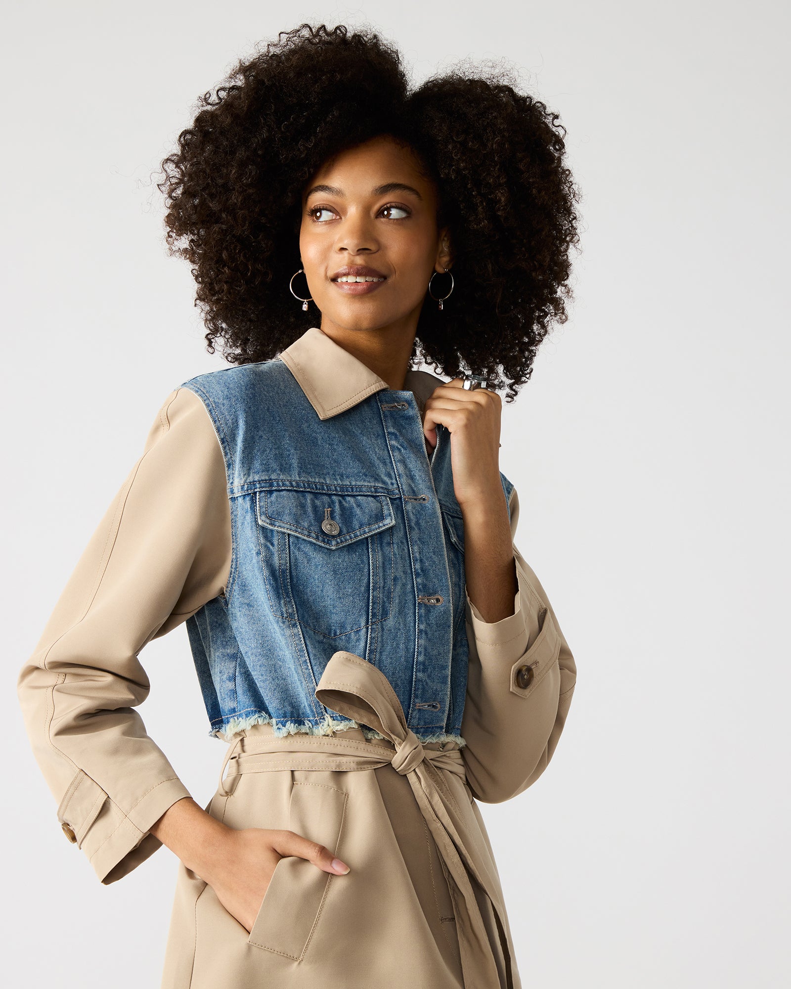 SORAYA COAT DENIM MULTI、mySite、gtrtttuynbv