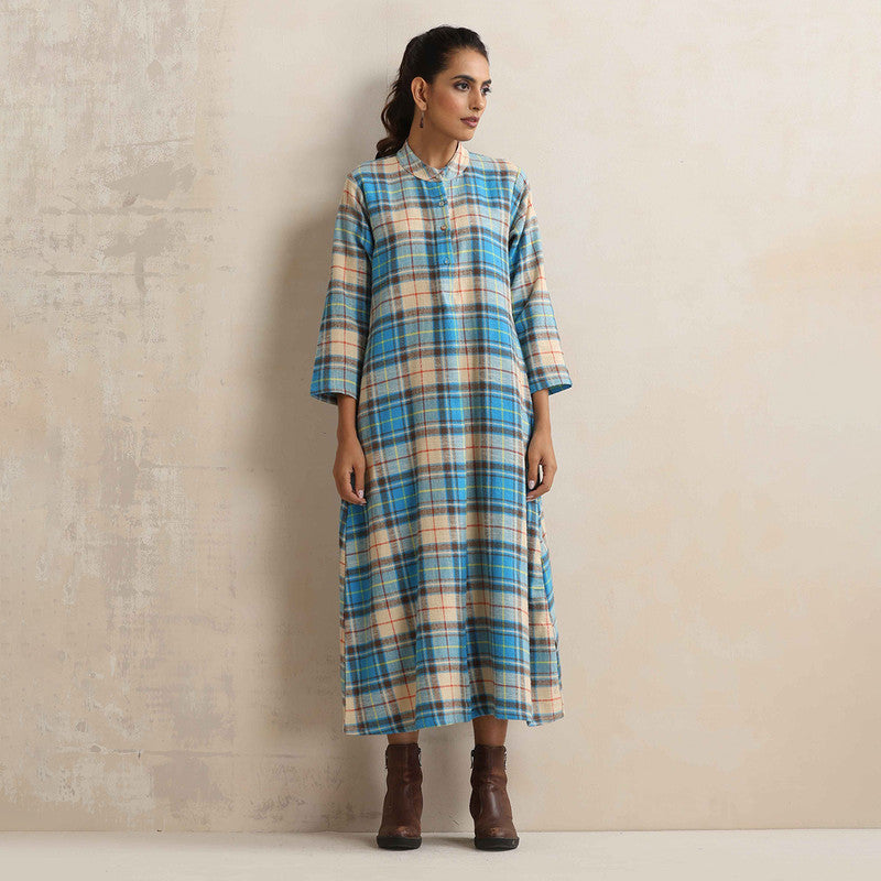 Cotton Dress For Women | Checkered Print | Beige、mySite、camillekostekn