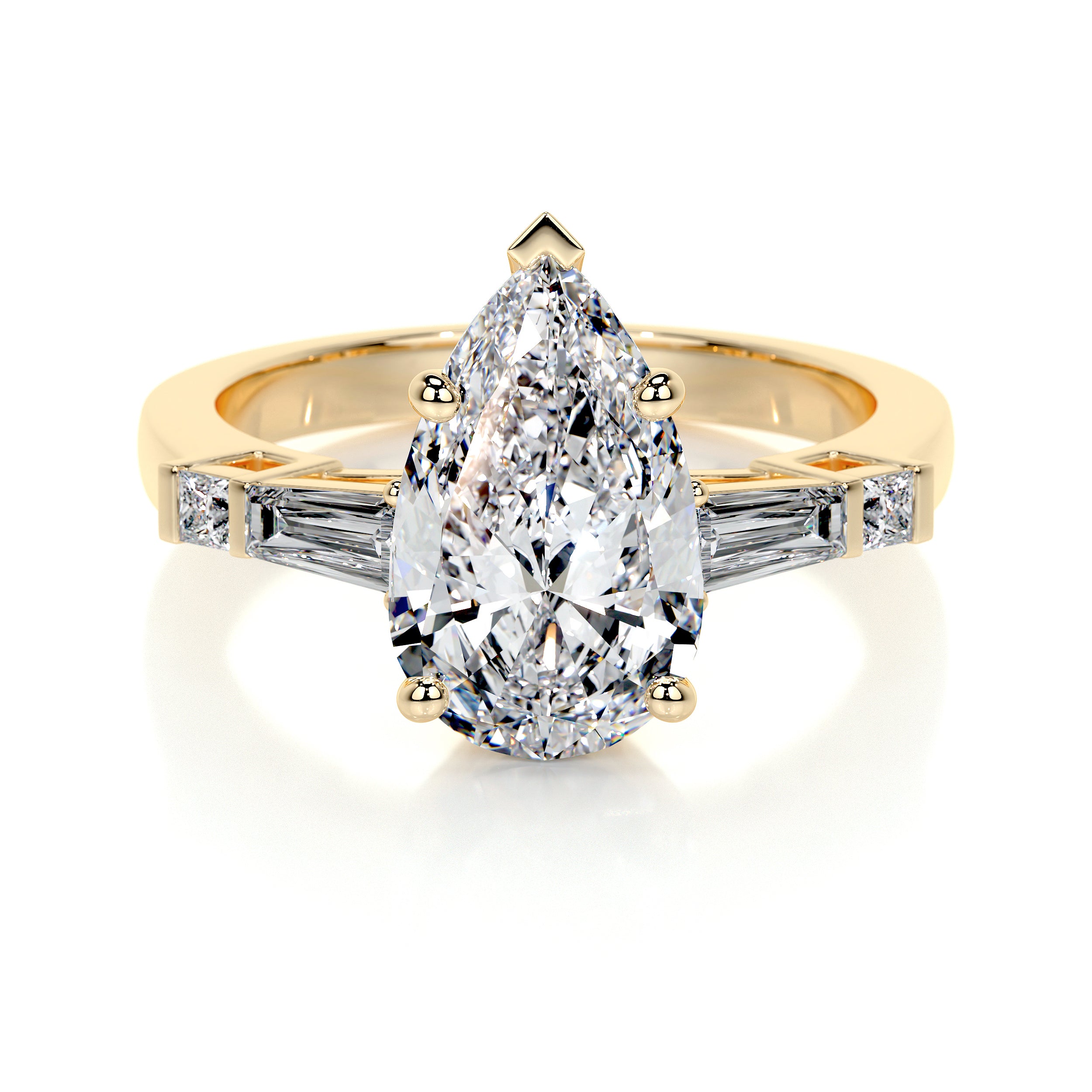 Keyshawna Lab Grown Diamond Ring -18K Yellow Gold、mySite、hinf8tx79
