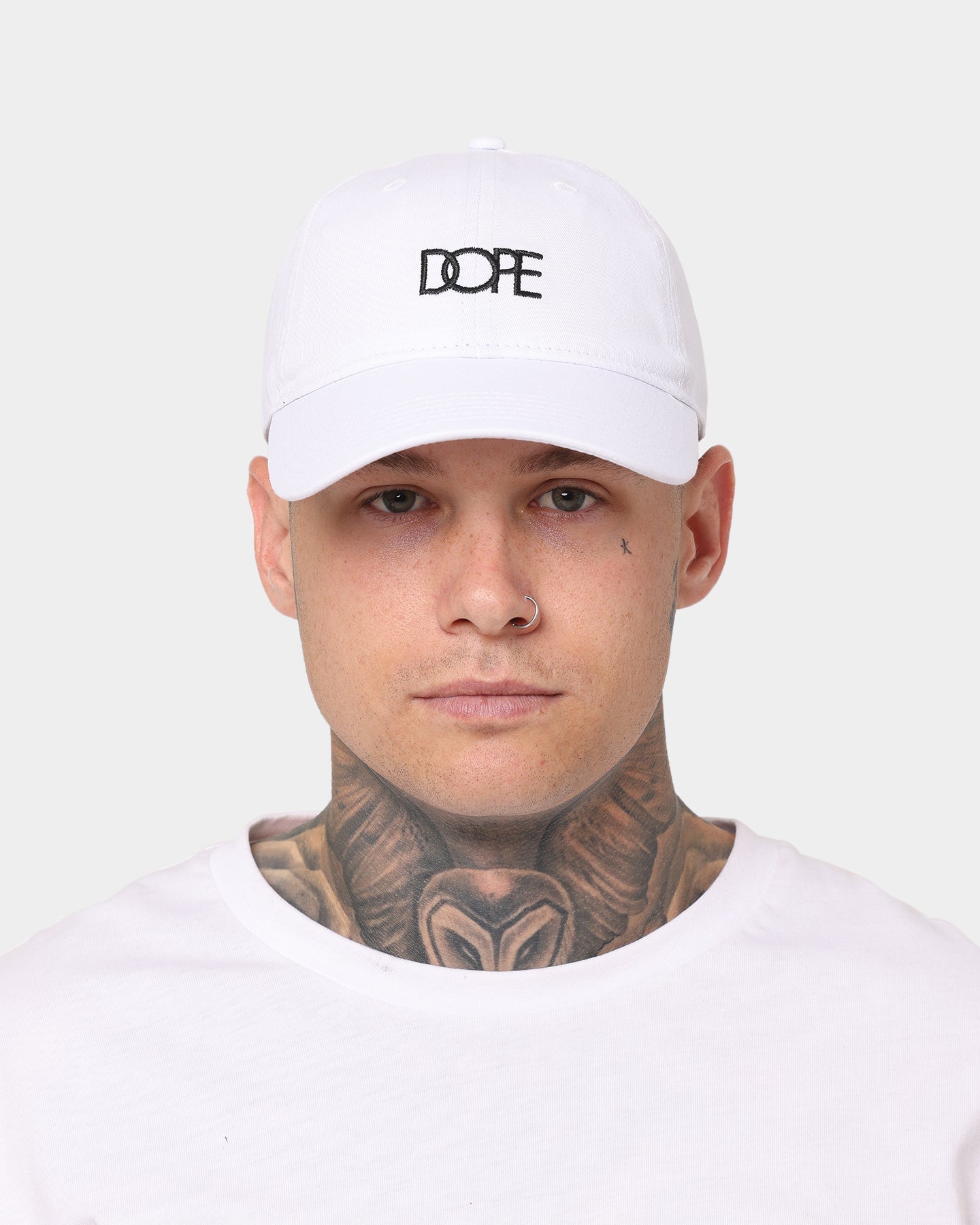 Dope Men's Logo Strapback Cap White/Black、mySite、zt4zffjzw