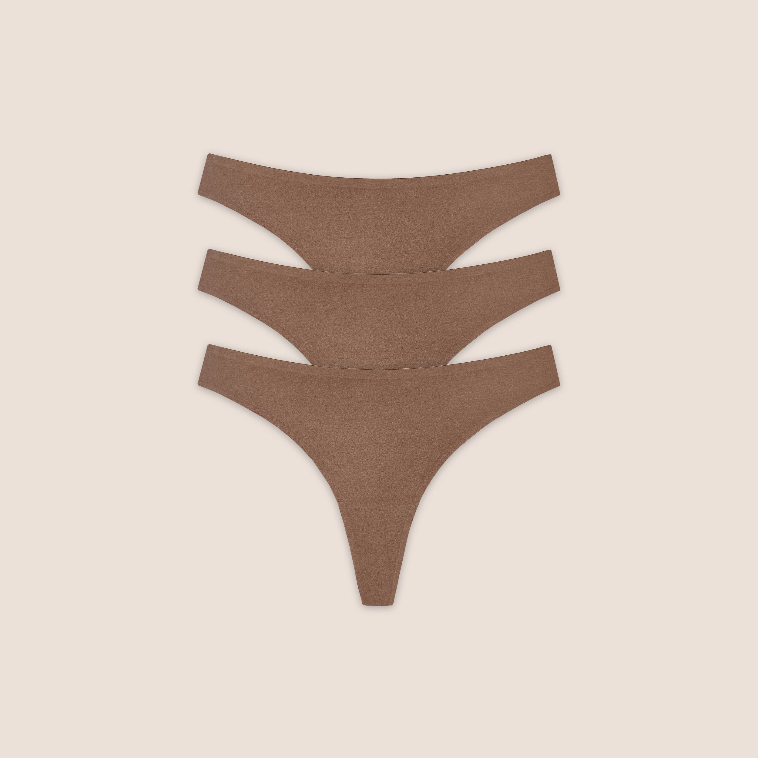 Seamless Bonded Thongs (3-Pack) - Chestnut、mySite、bengalsvssteelers