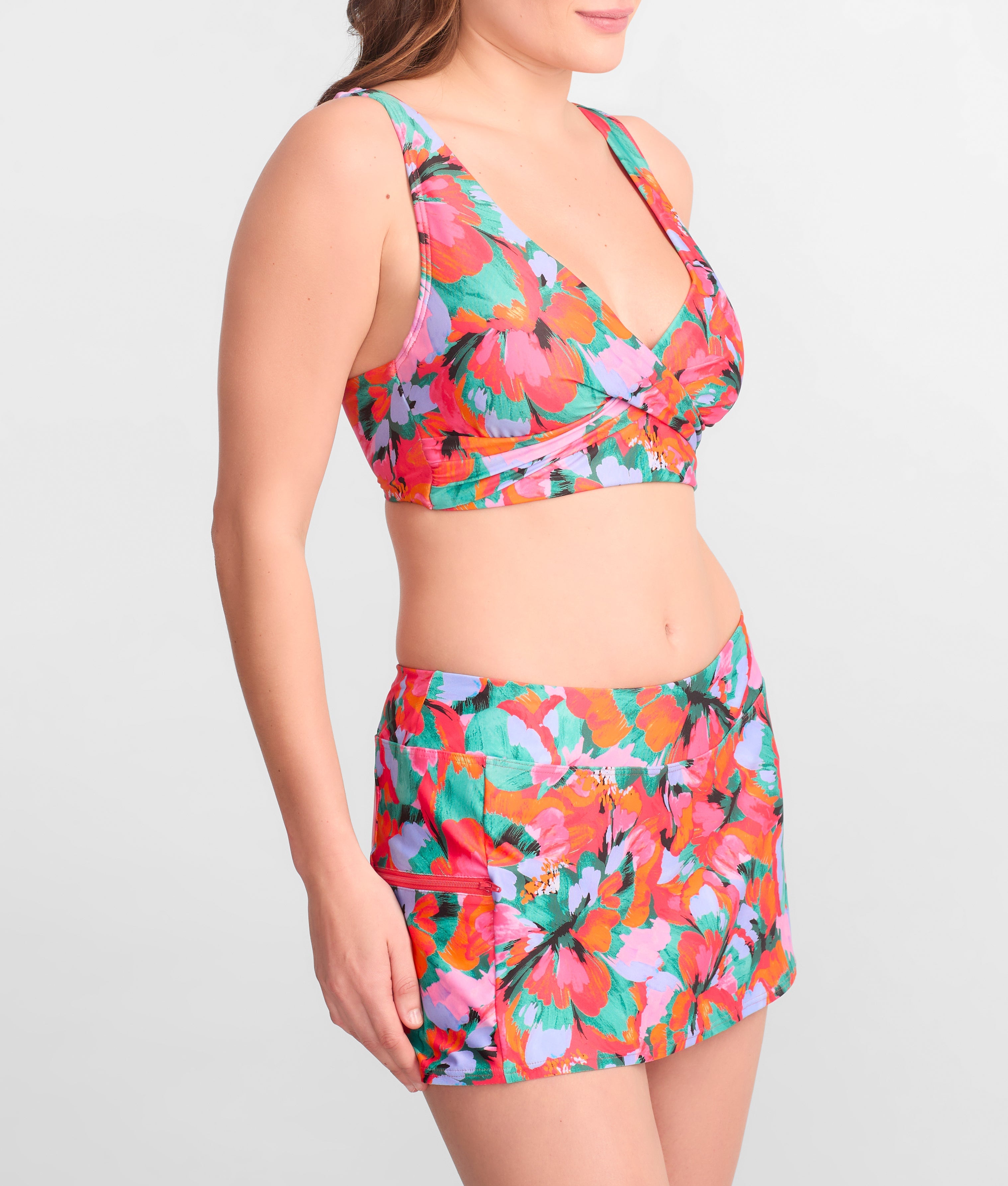 Printed Elsie Underwire Wrap Bikini Top、mySite、bengalsvssteelers