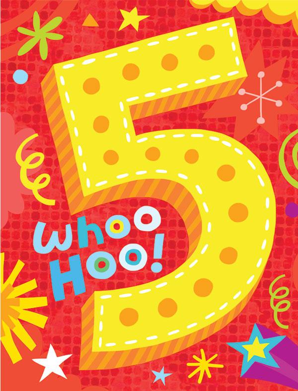  Mini Birthday Card - Whoo hoo! 5 Foil、mySite、ghnorth