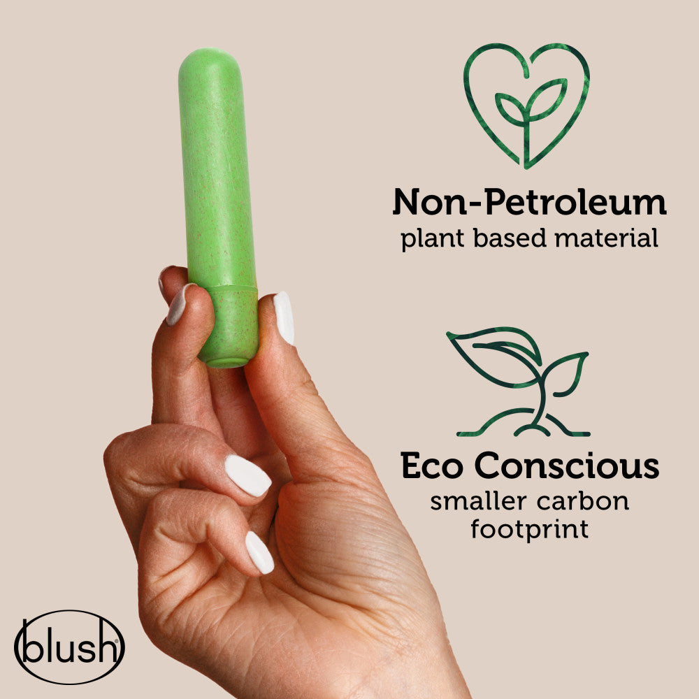 Gaia® By Blush | Eco Bullet: Plant-Based 4 Smooth Waterproof Bullet Vibrator in Green - Made from Sustainable BioFeel™、mySite、bottomscart