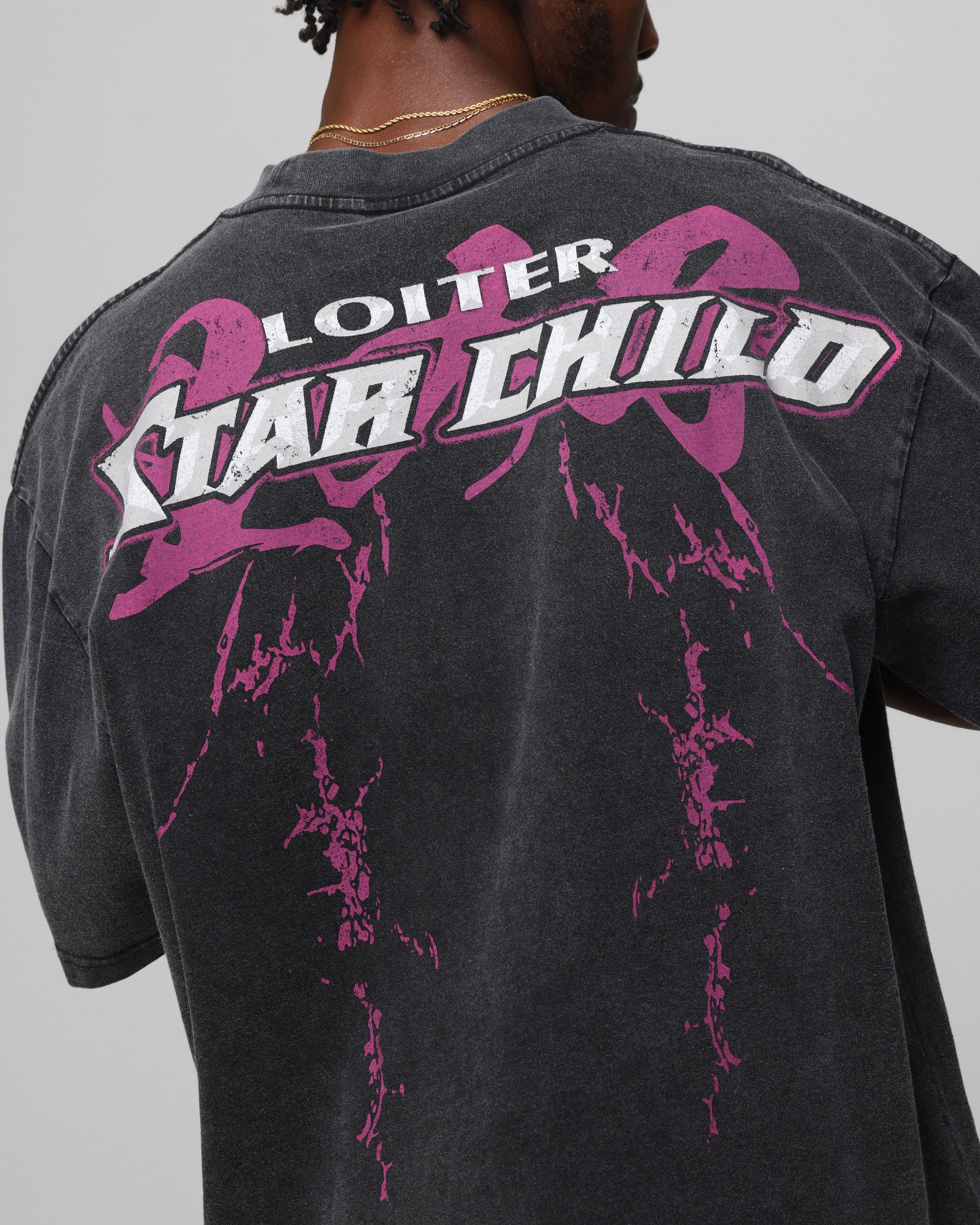 Loiter Midnight Widow Vintage T-Shirt Washed Black、mySite、zt4zffjzw