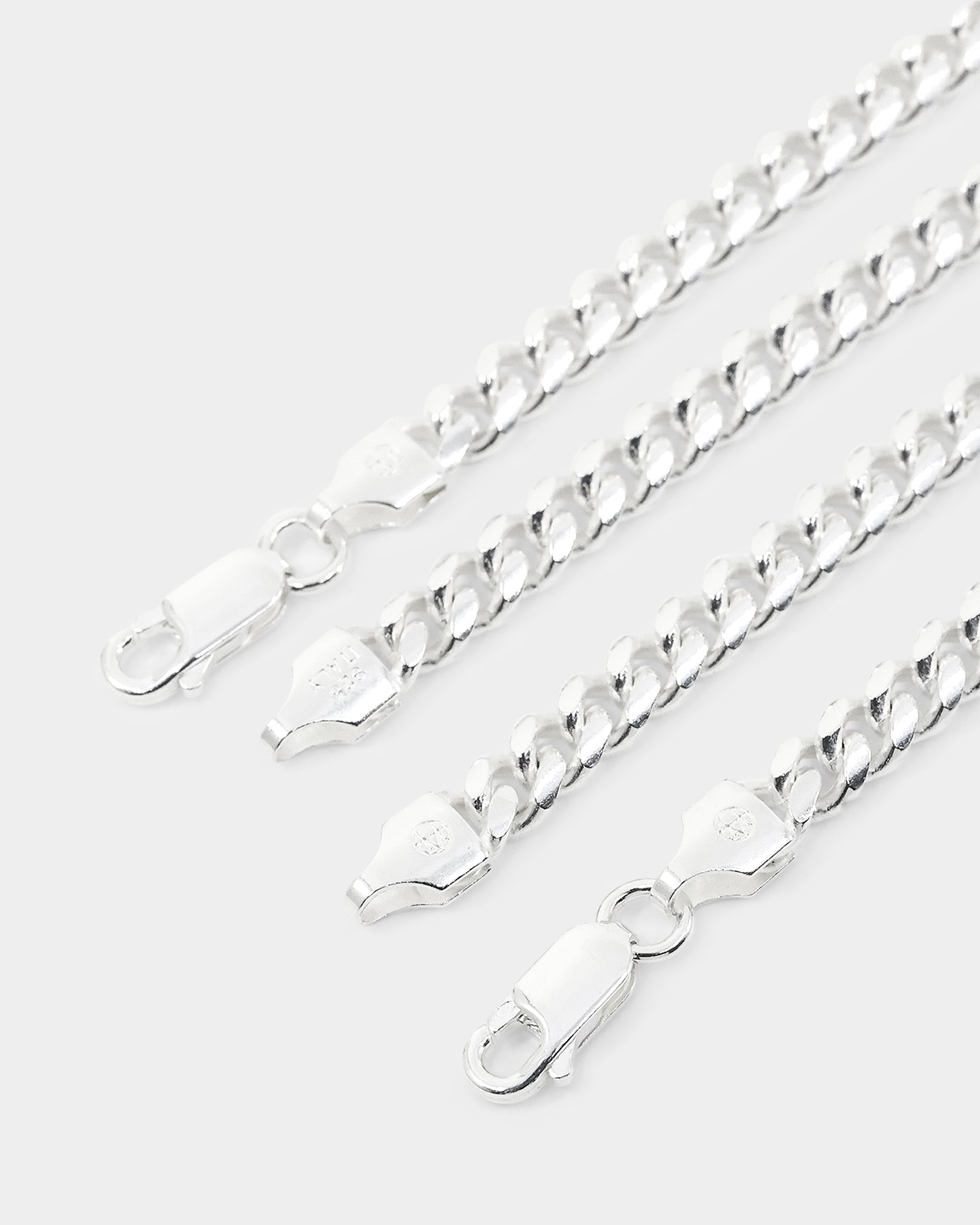 House Of Auric 5mm Cuban Bracelet Set Sterling Silver、mySite、zt4zffjzw