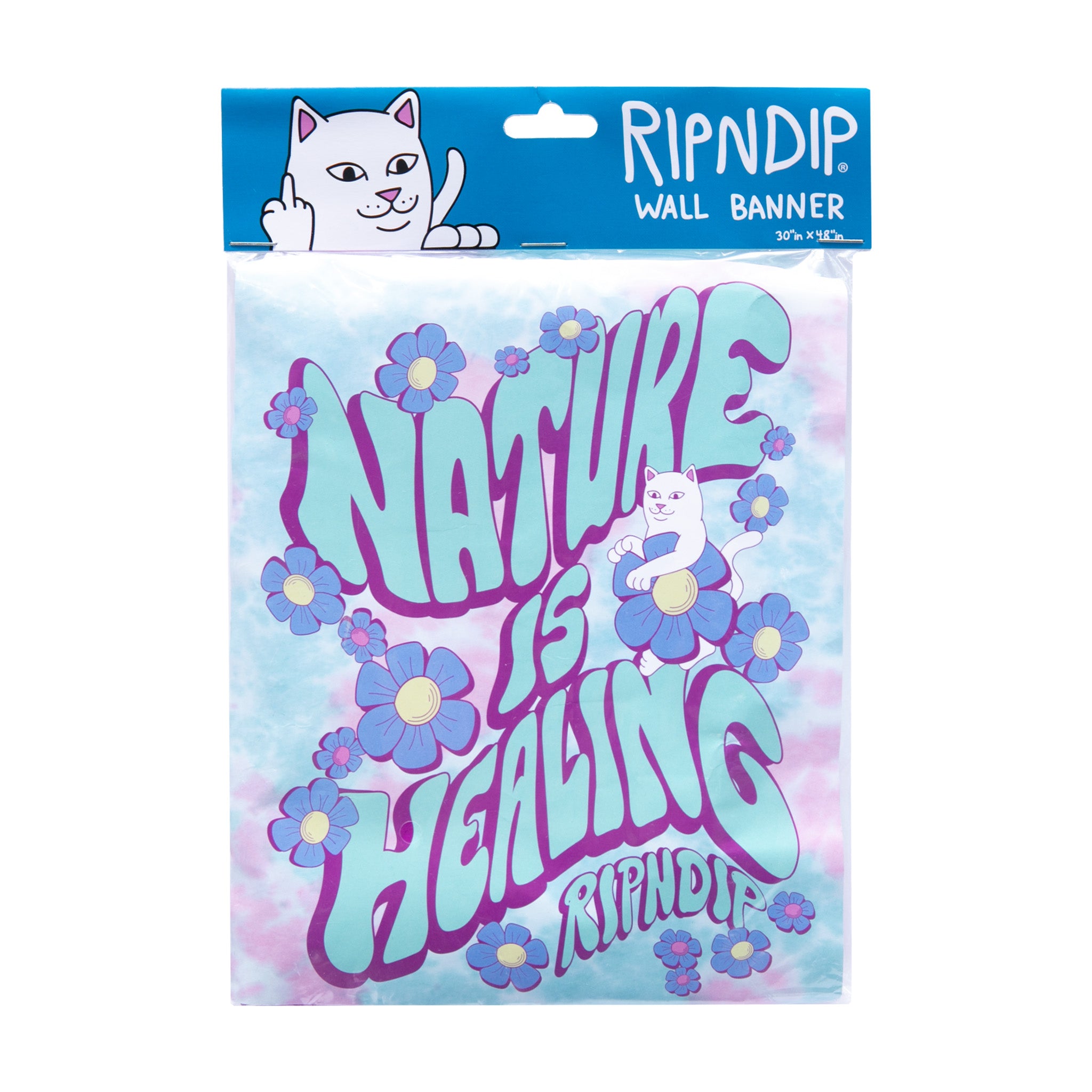  Nature Is Healing Wall Banner (Aqua/Pink)、mySite、merchandisen