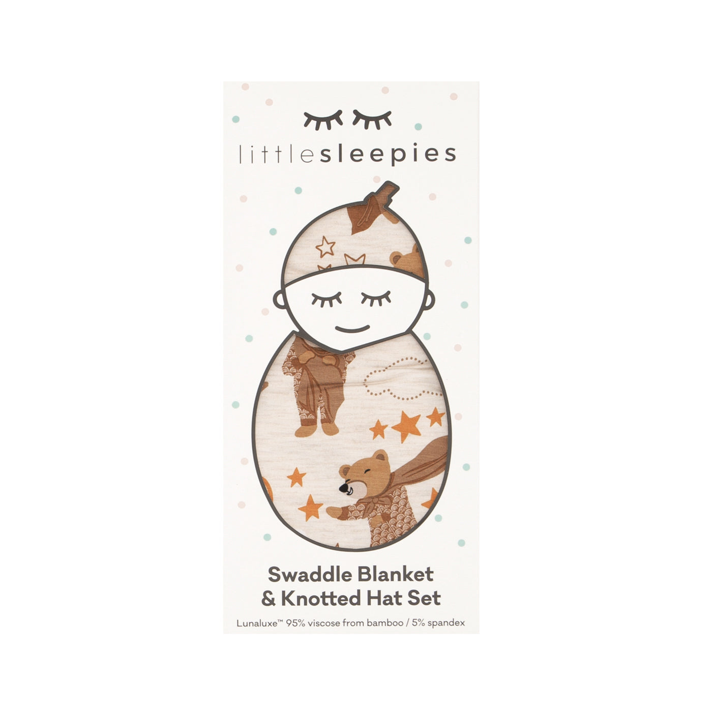 Beary Sleepy Swaddle & Hat Set、mySite、g9winljtr