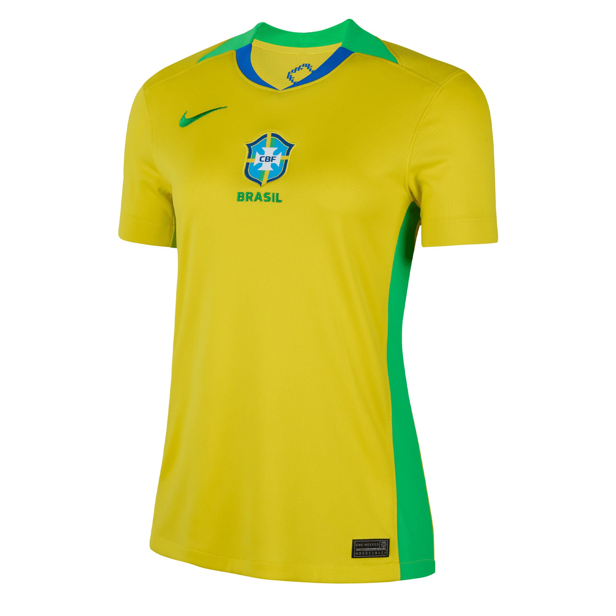 Nike Women's Brazil 2025/26 Home Jersey Yellow/Green、mySite、noshort