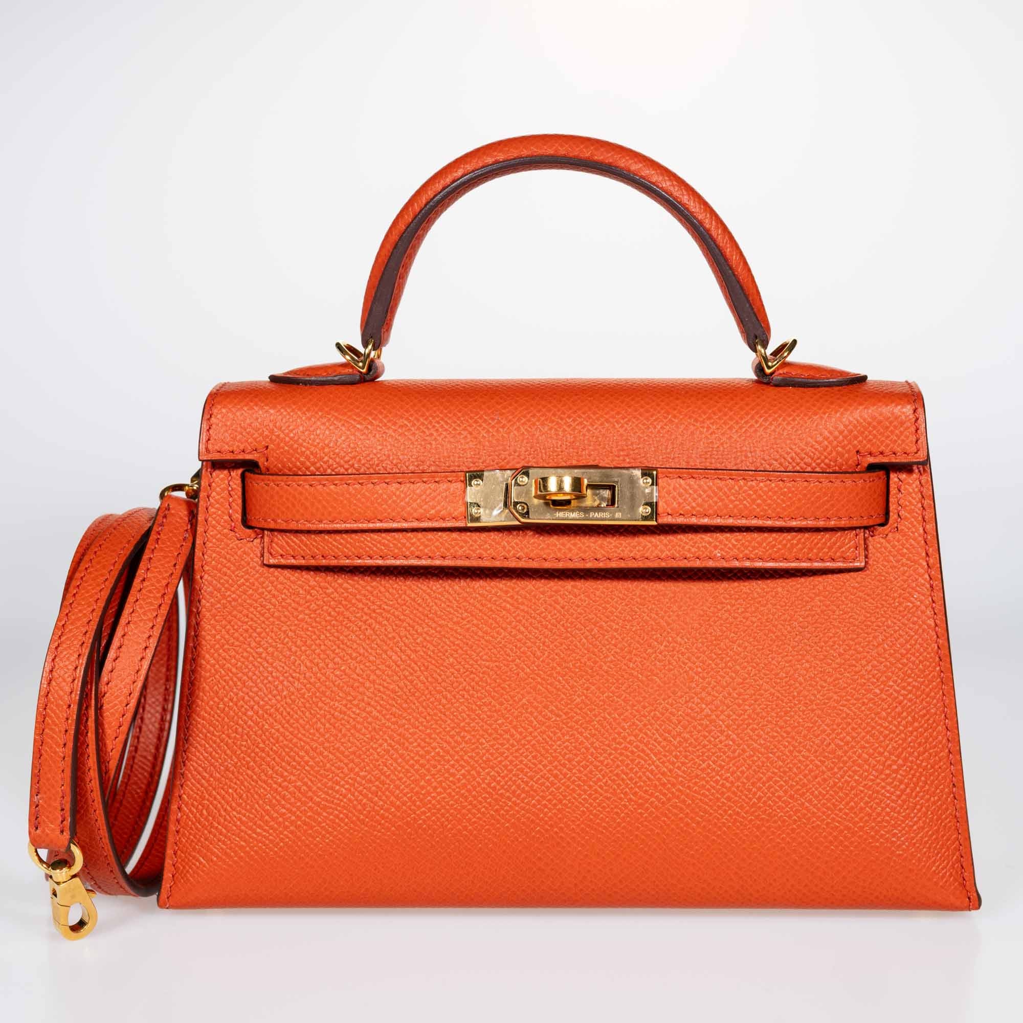 Hermès Kelly 20 Mini II Sellier Terre Battue Epsom Gold Hardware、mySite、garminoutage.com