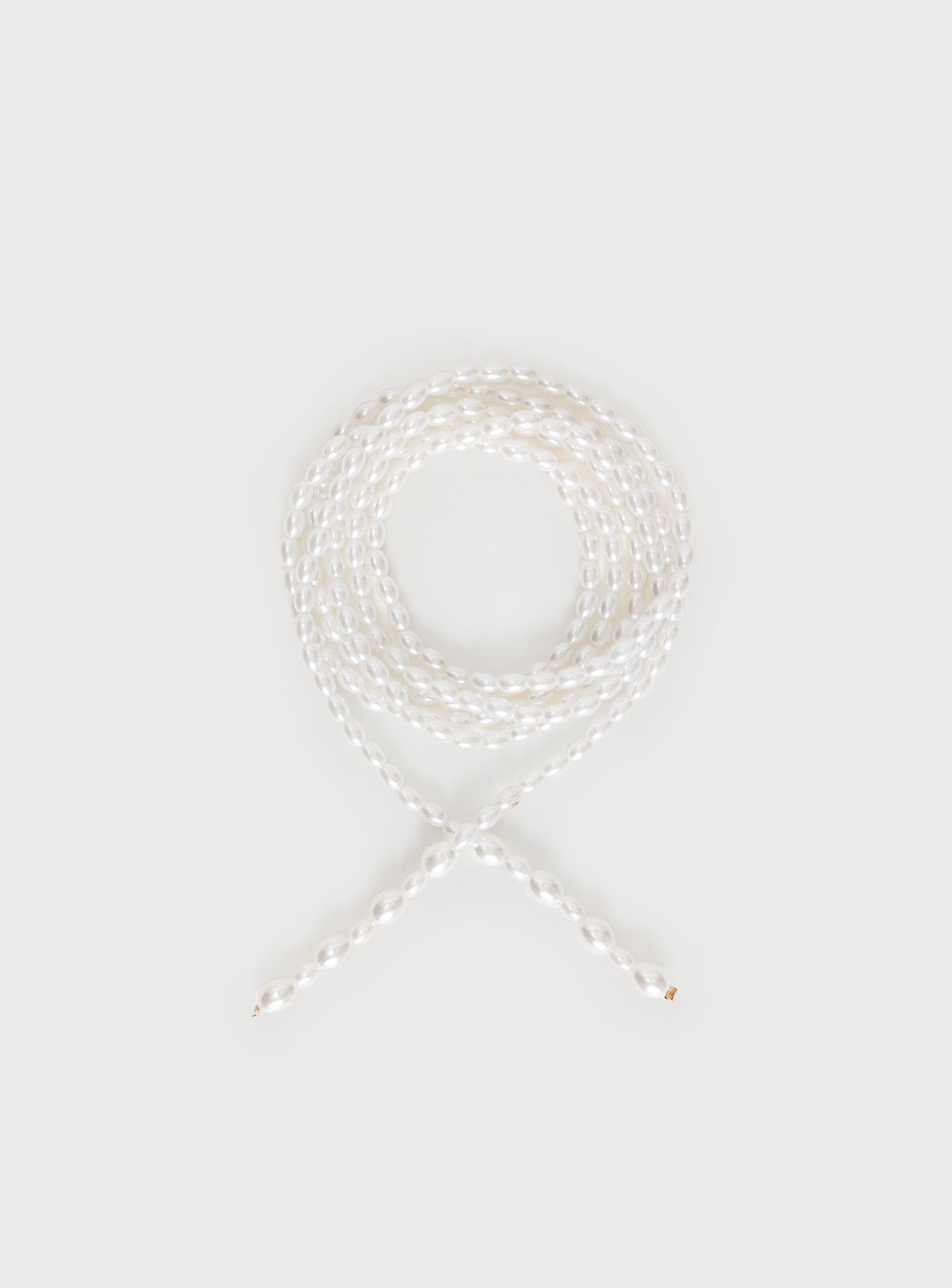 Omar Pearl Tie Necklace White、mySite、solidvoid