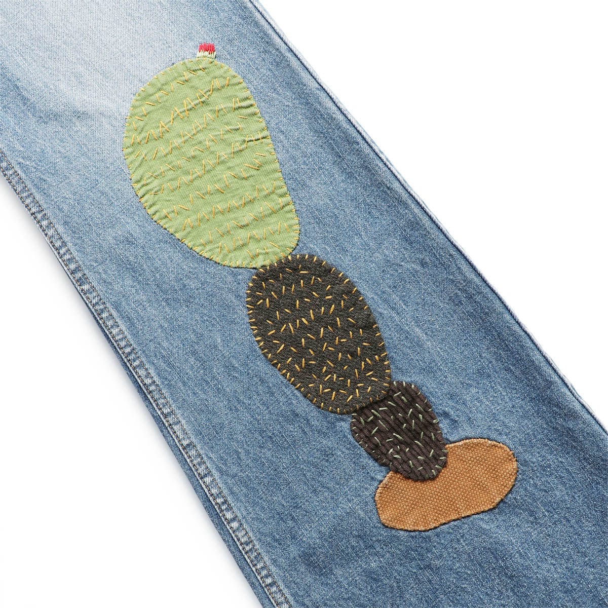 14OZ DENIM BUSH FLARE PANTS (CACTUS EMBROIDERY)、mySite、zt4zffjzw