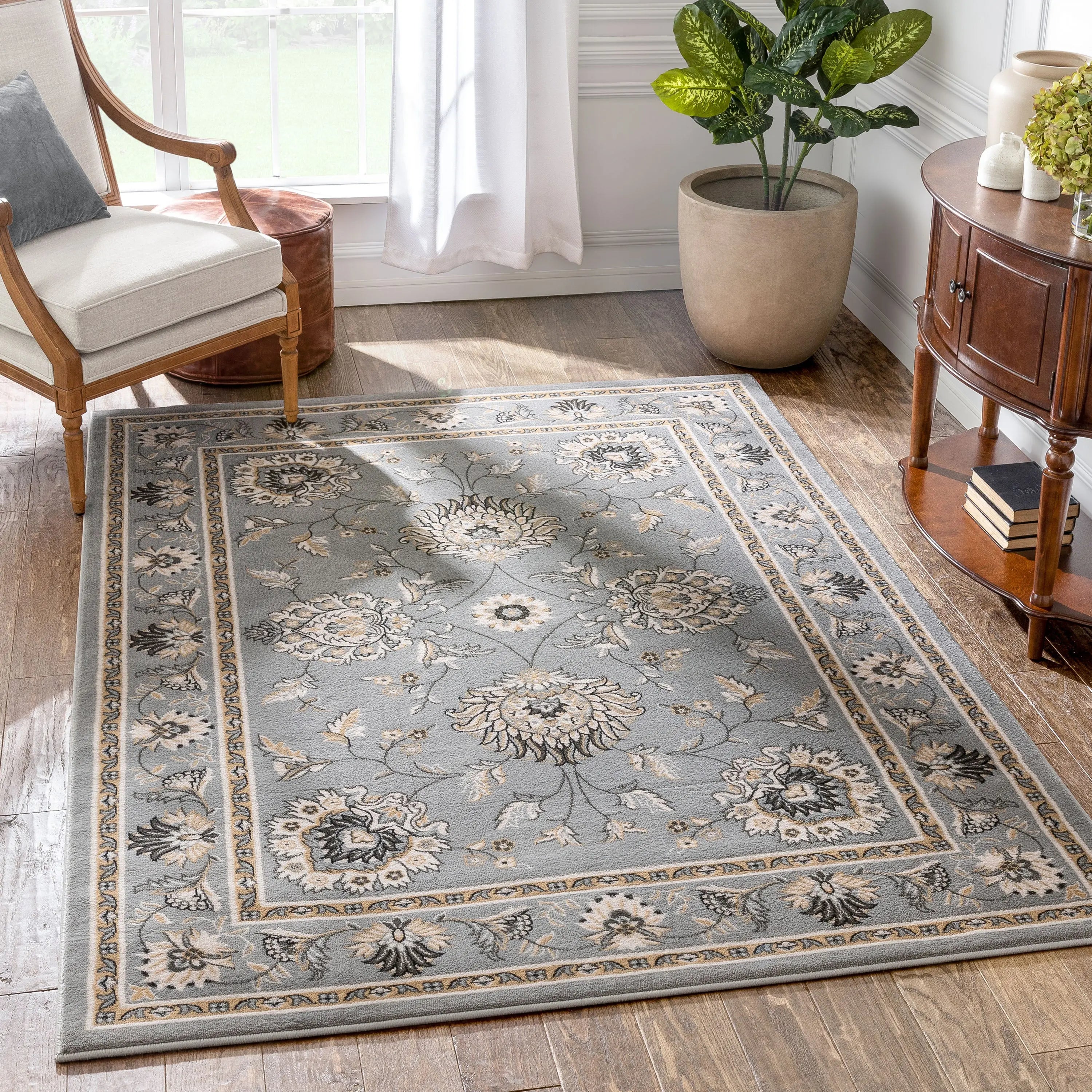 Abbasi Grey Traditional Rug、mySite、gigharbornorthrealestate