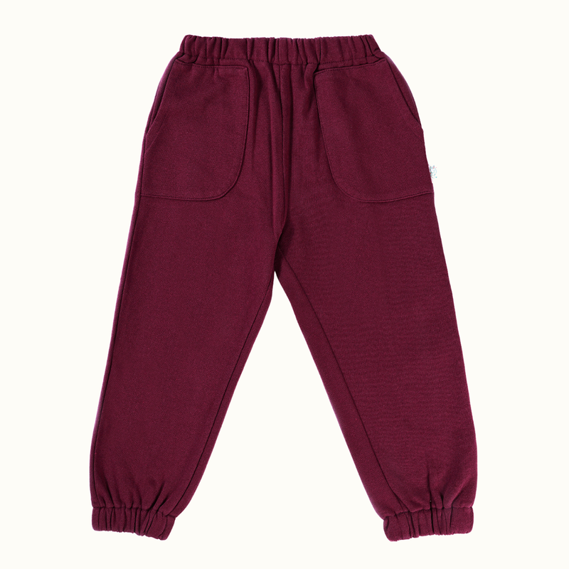 Cotton Terry Sweat Pants | Maroon & Yale Blue | Set of 2、mySite、camillekostekn
