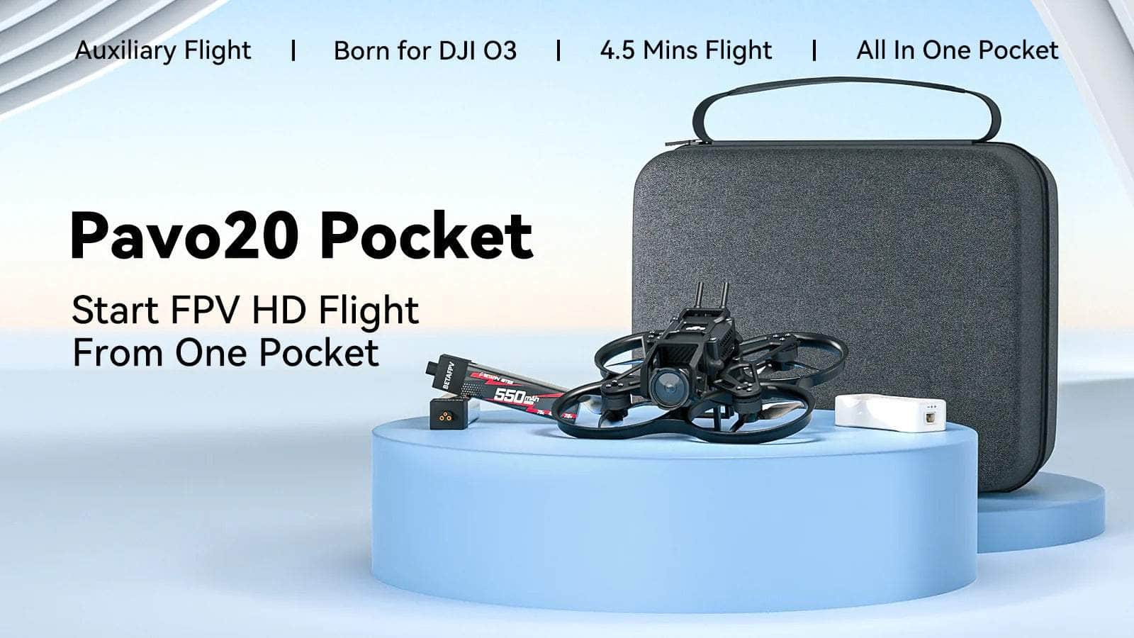 BetaFPV BNF Pavo20 Pocket HD Quad (without O3 Unit) - PNP