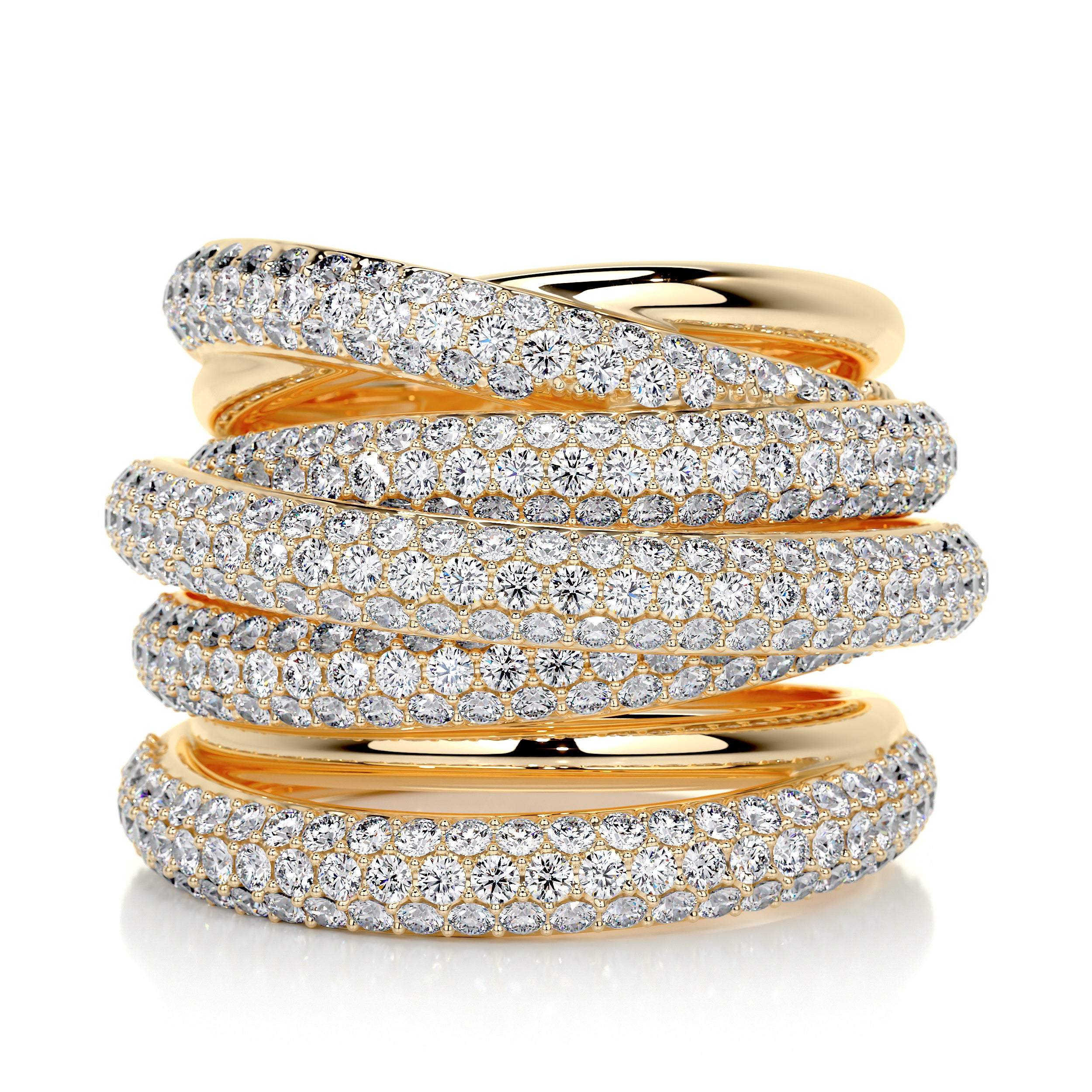 Aurora Diamond Wedding Ring (3 Carat) -18K Yellow Gold、mySite、hinf8tx79