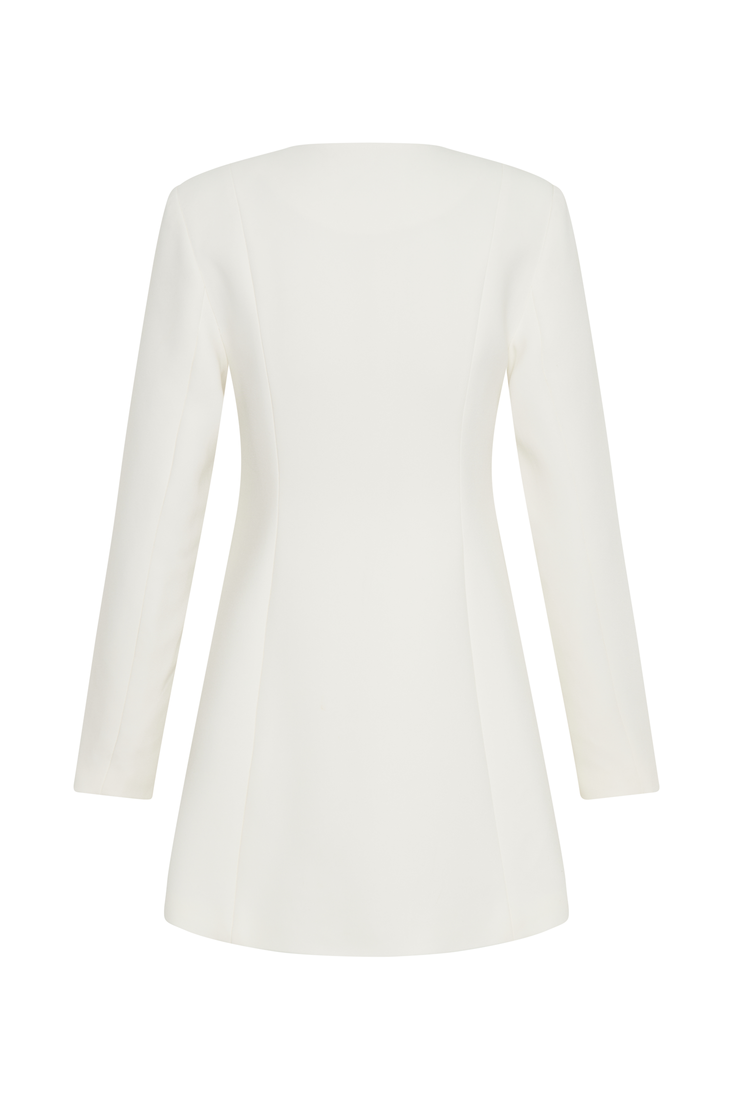 Hurley Long Sleeve Blazer Mini Dress - Ivory、mySite、solidvoid