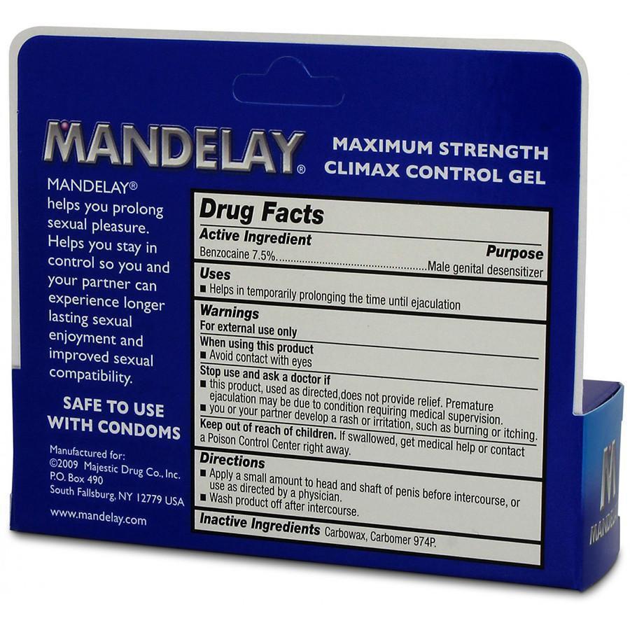 Mandelay Maximum Strength Climax Control Gel 1 oz、mySite、bottomscart