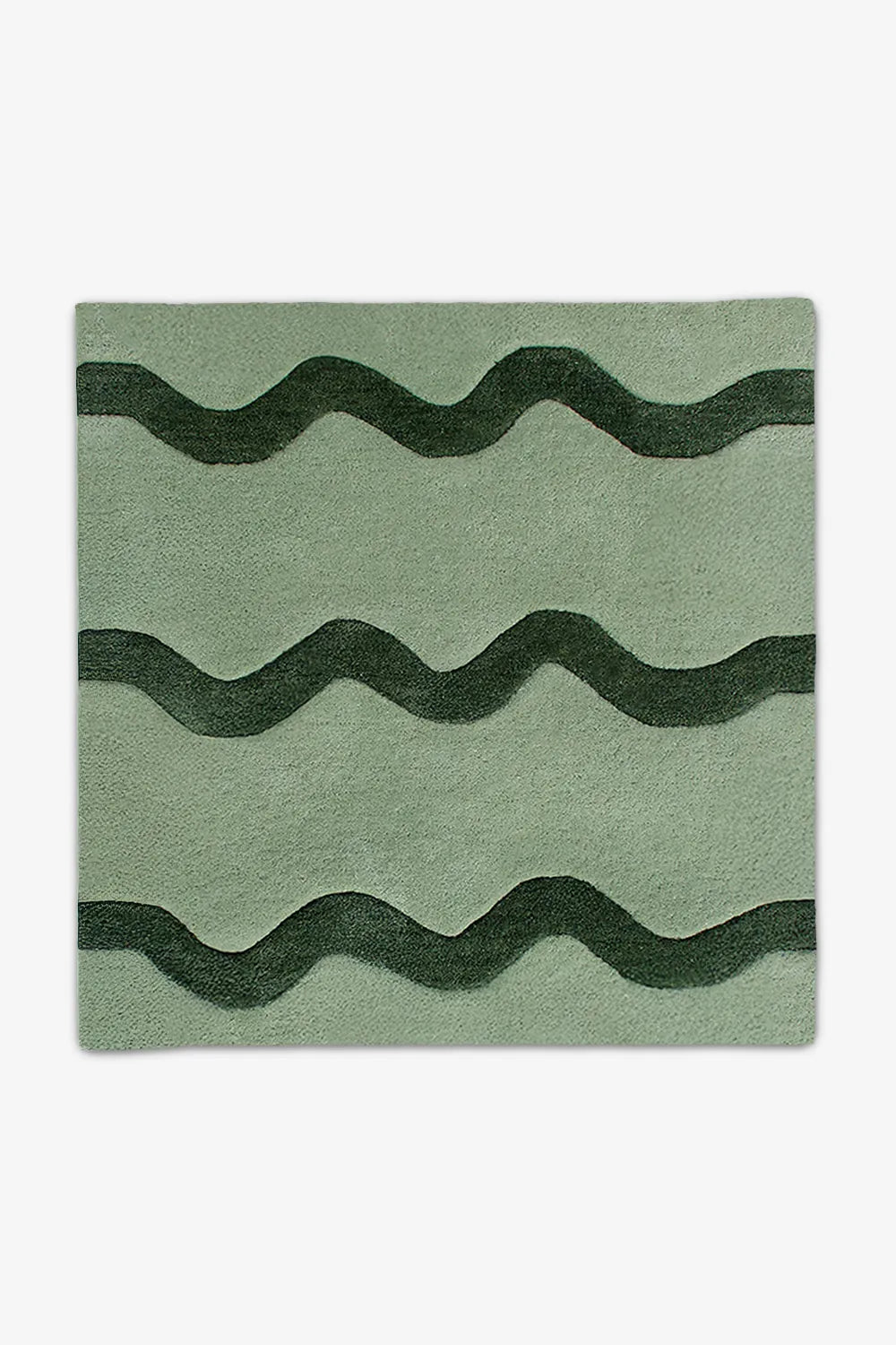Wavy Stripe Square Hand Tufted Wool Rug、mySite、gigharbornorthrealestate