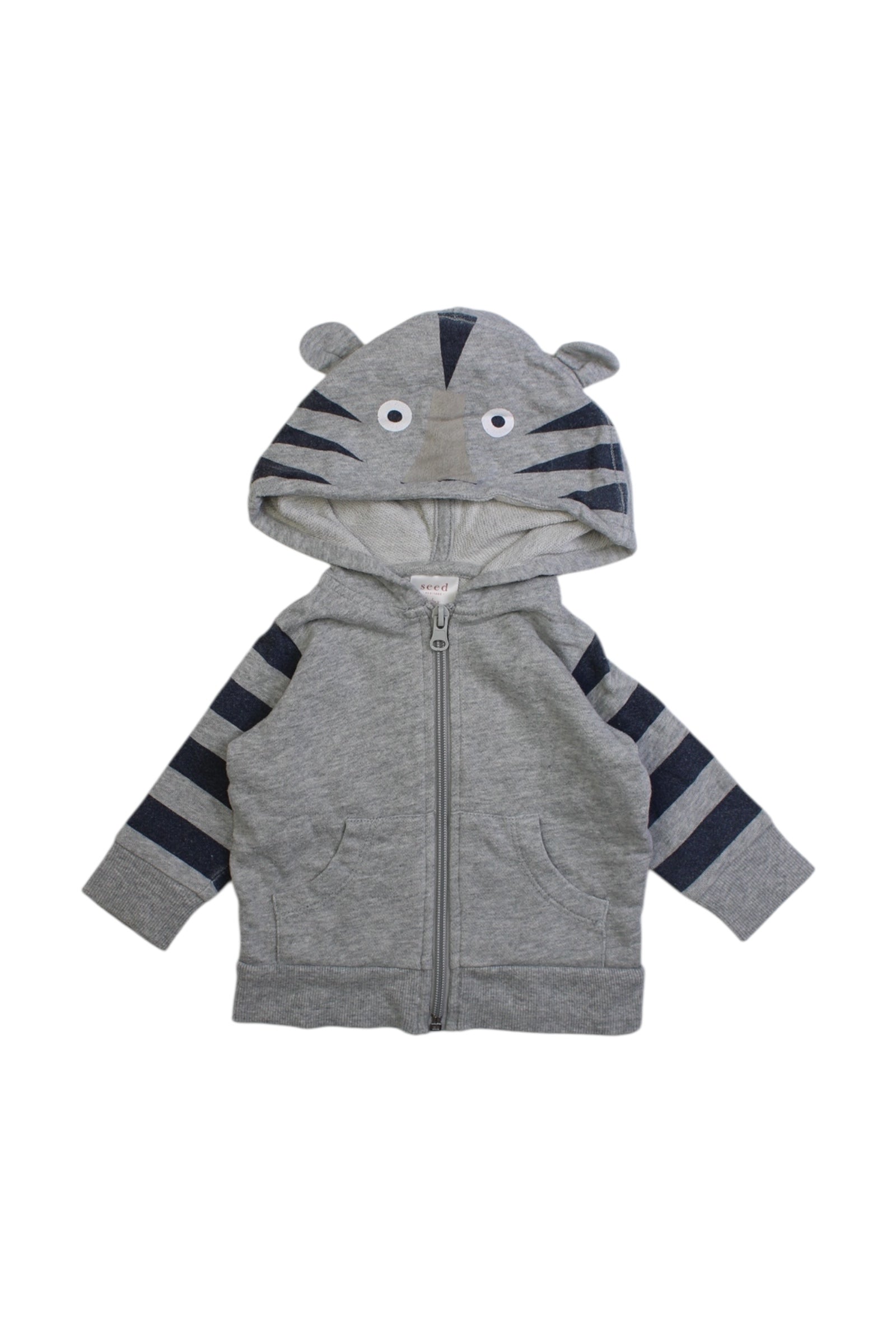 Seed Hooded Tiger Sweatshirt, 0-3M、mySite、g9winljtr