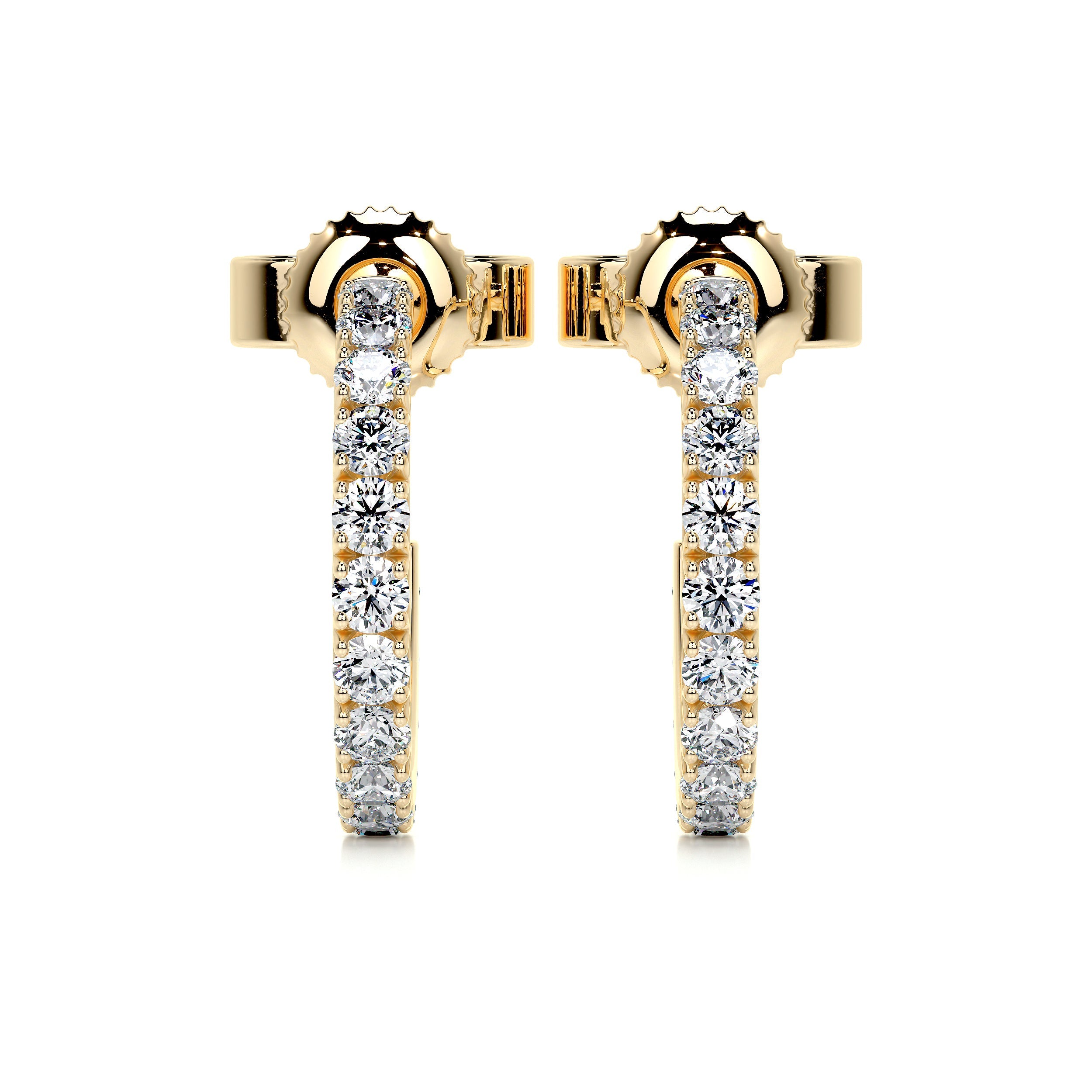 Nicole Lab Grown Diamond Earrings (3 Carat) -18K Yellow Gold、mySite、hinf8tx79