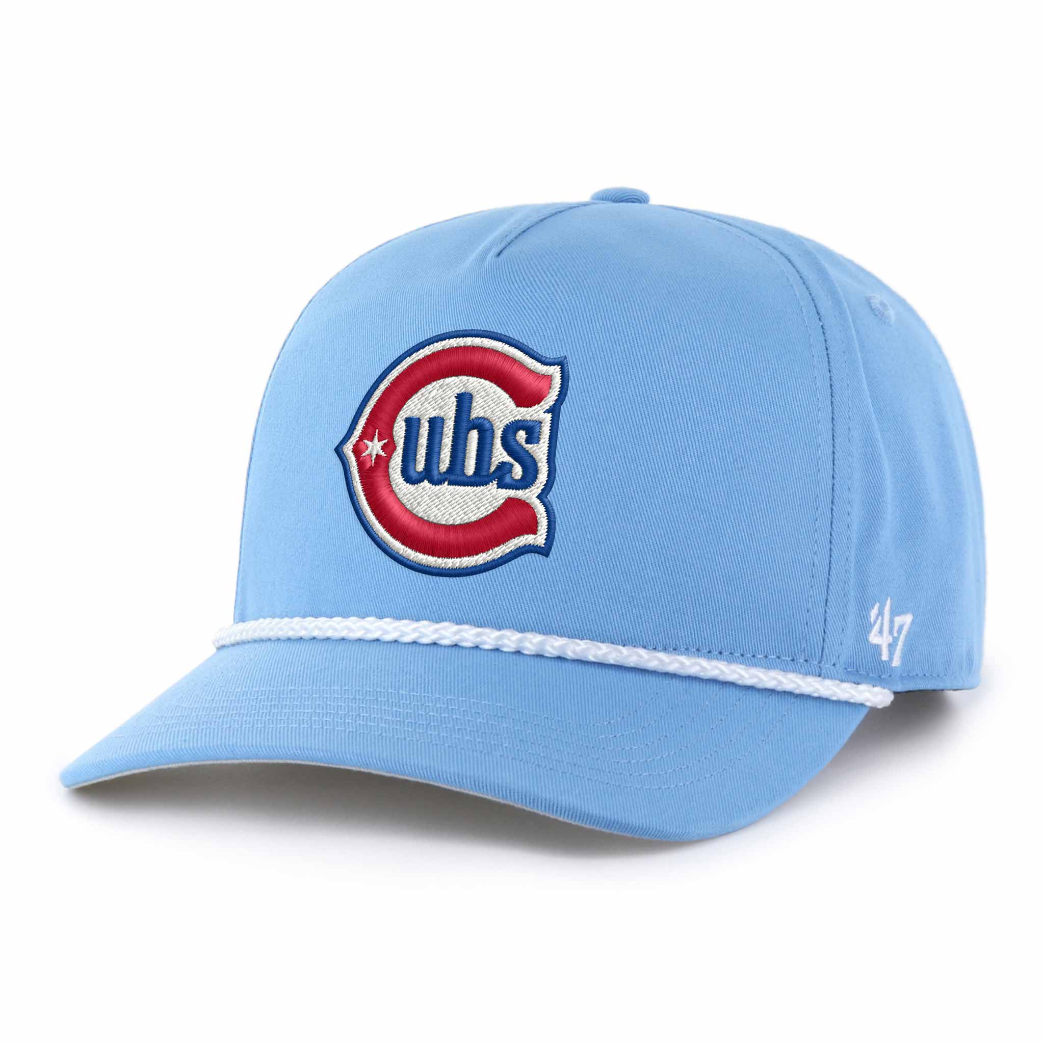 Chicago Cubs 47 Brand Blues Primary Logo Columbia Rope Hitch Adjustable Cap、mySite、vikingsvslions