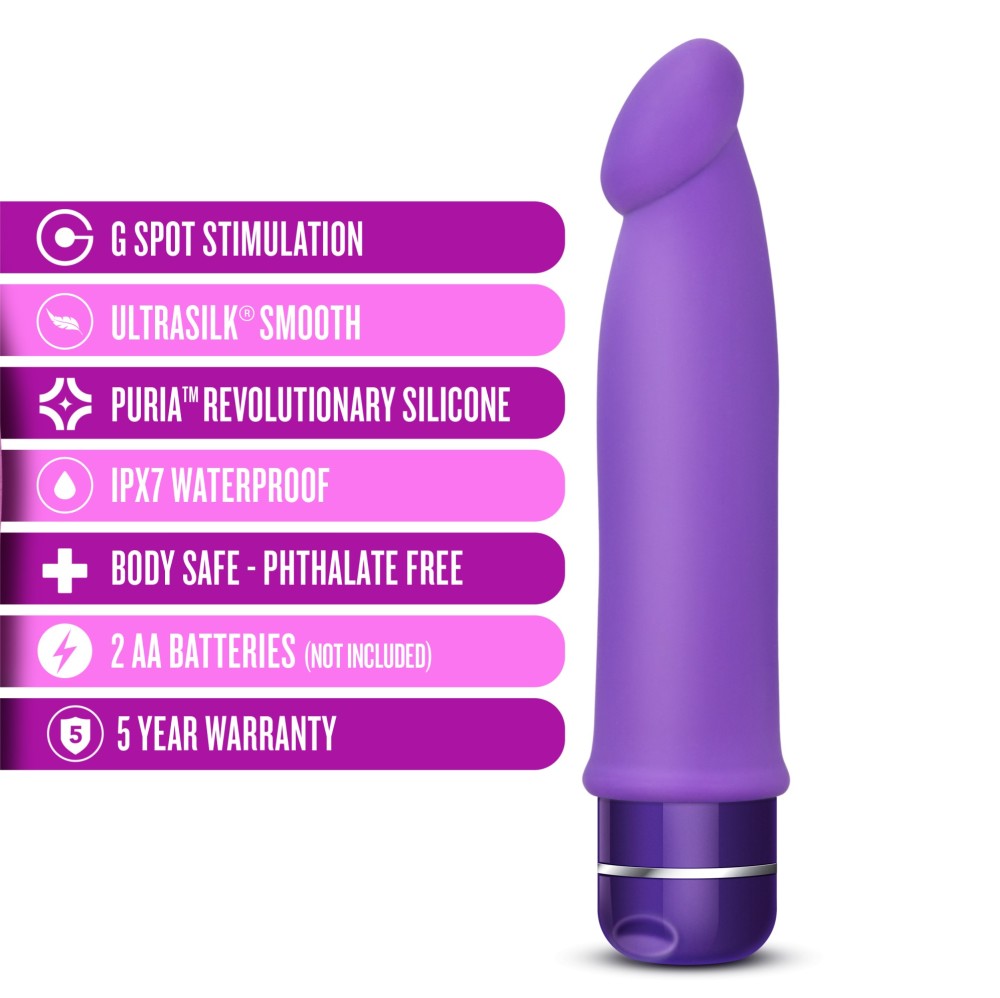 Luxe By Blush® | Purity Purple 7.5-Inch Long Vibrating Dildo、mySite、bottomscart
