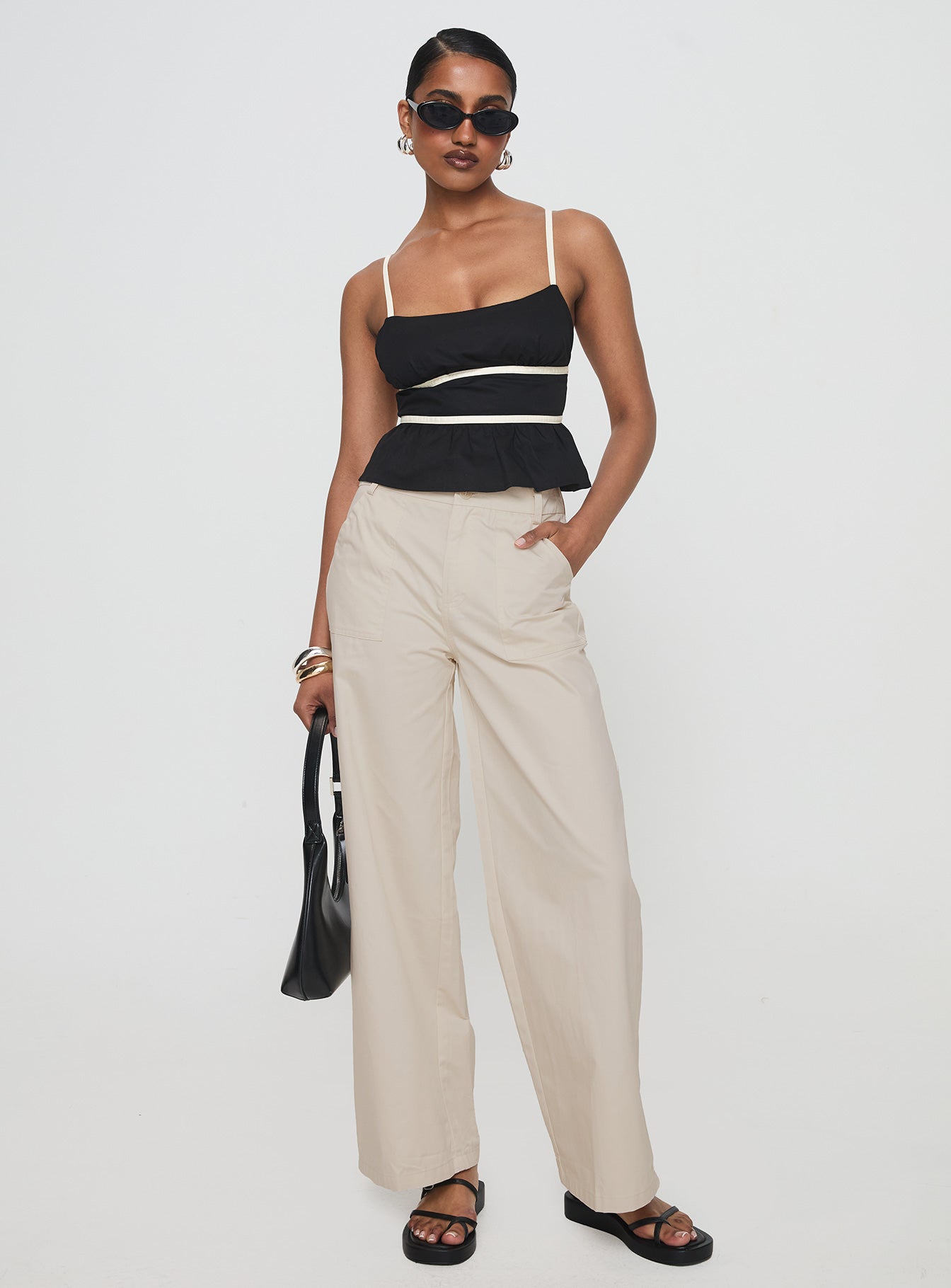 Scintillating Pants Beige、mySite、solidvoid